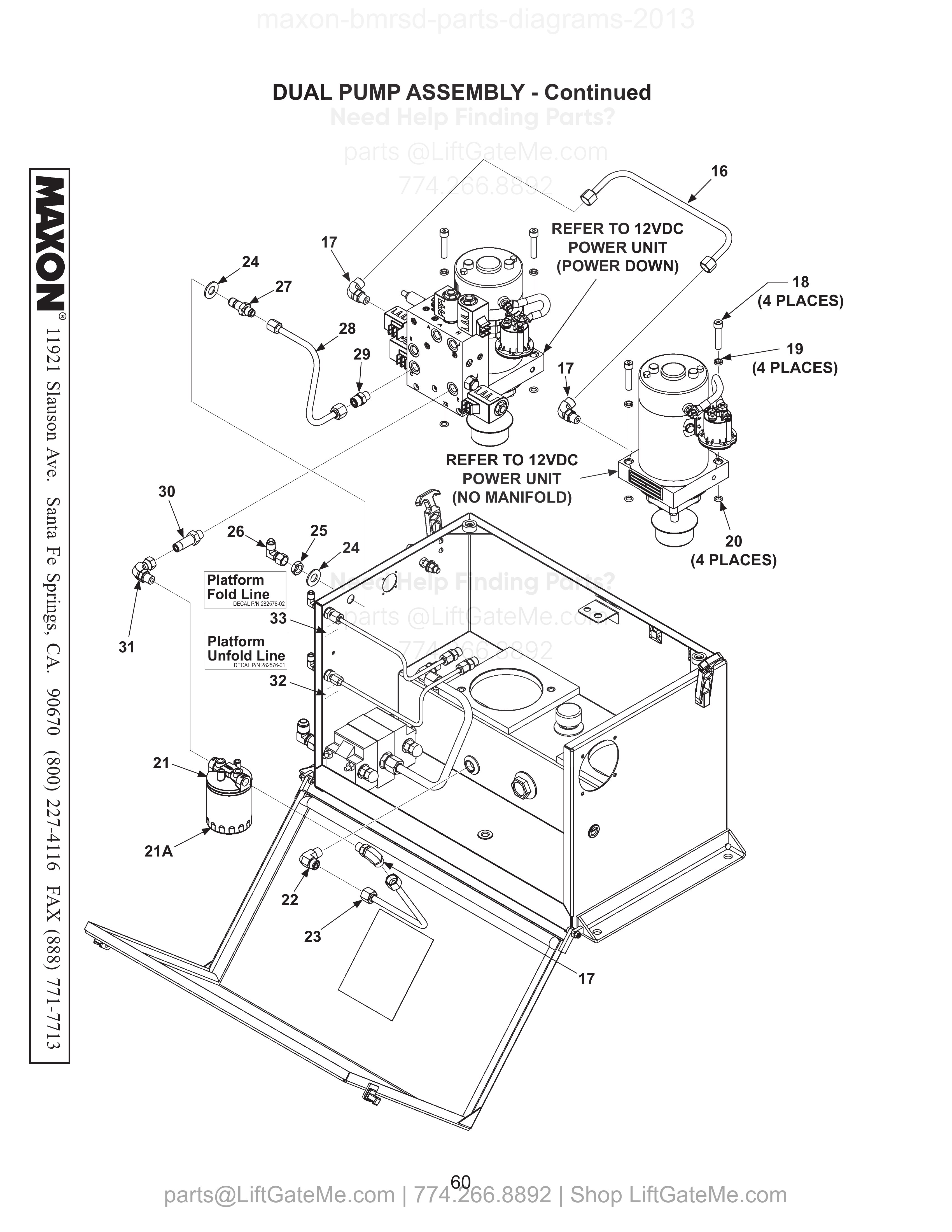 DUAL PUMP ASSEMBLY - Continued diagram