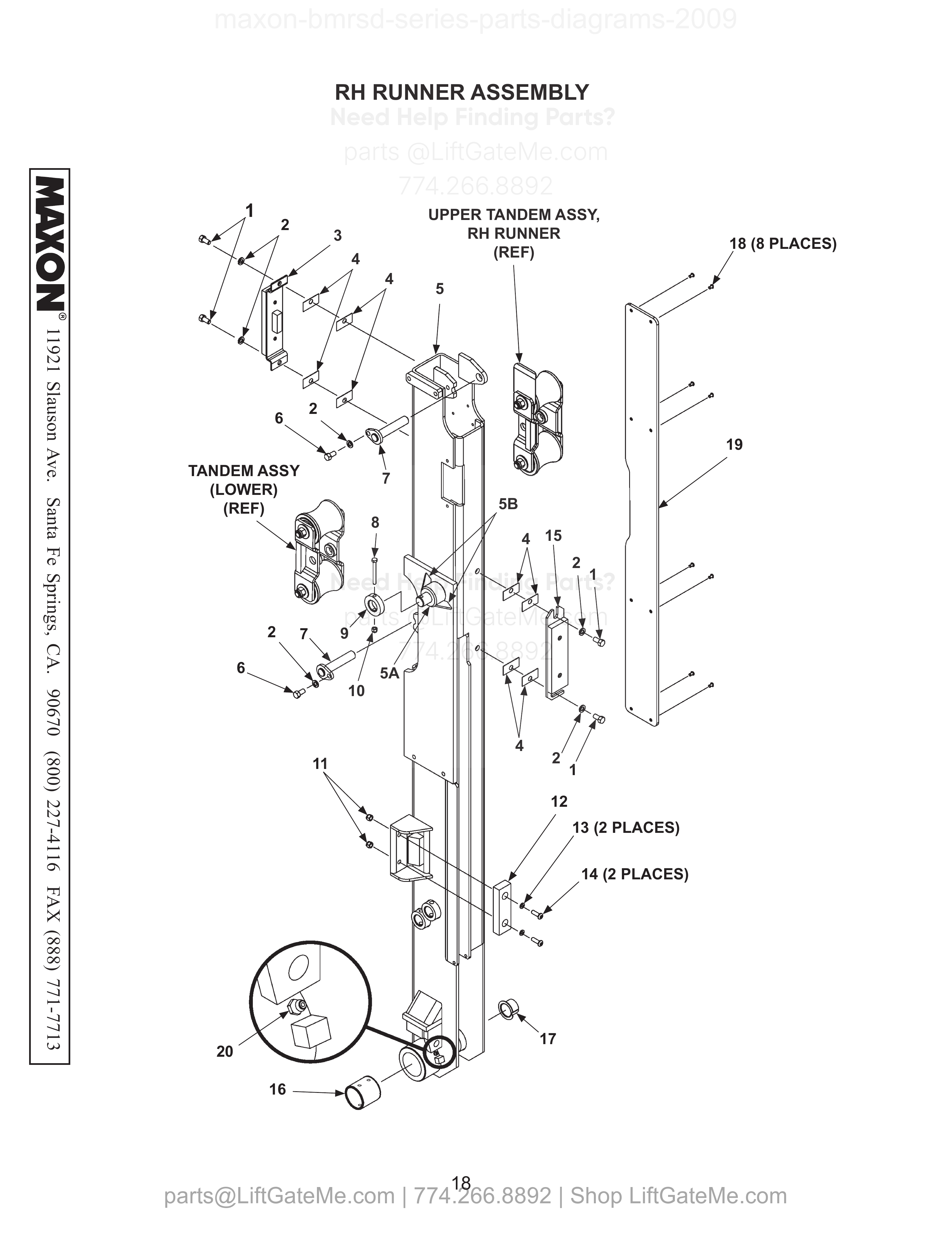 RH RUNNER ASSEMBLY diagram