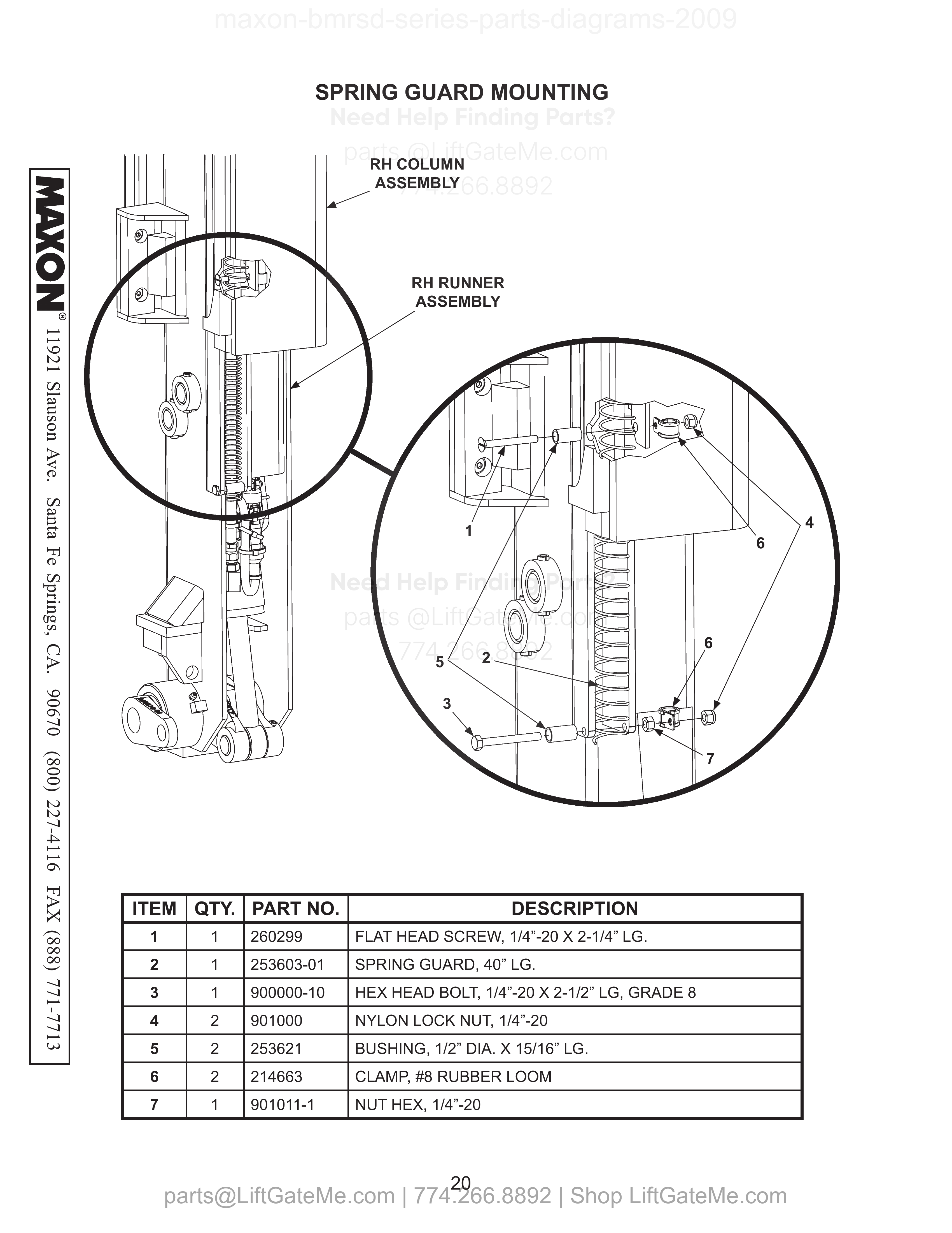 SPRING GUARD MOUNTING diagram