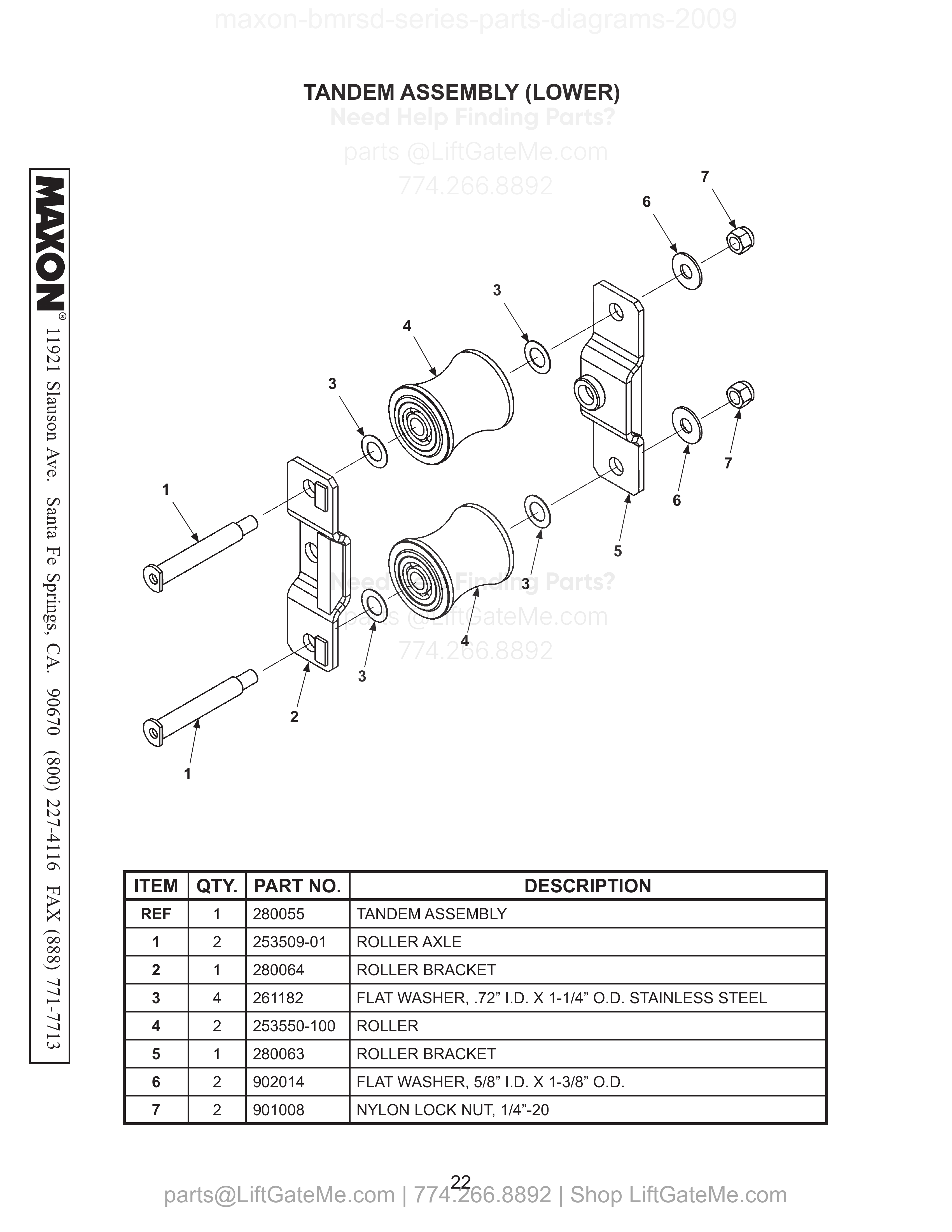 TANDEM ASSEMBLY (LOWER) diagram