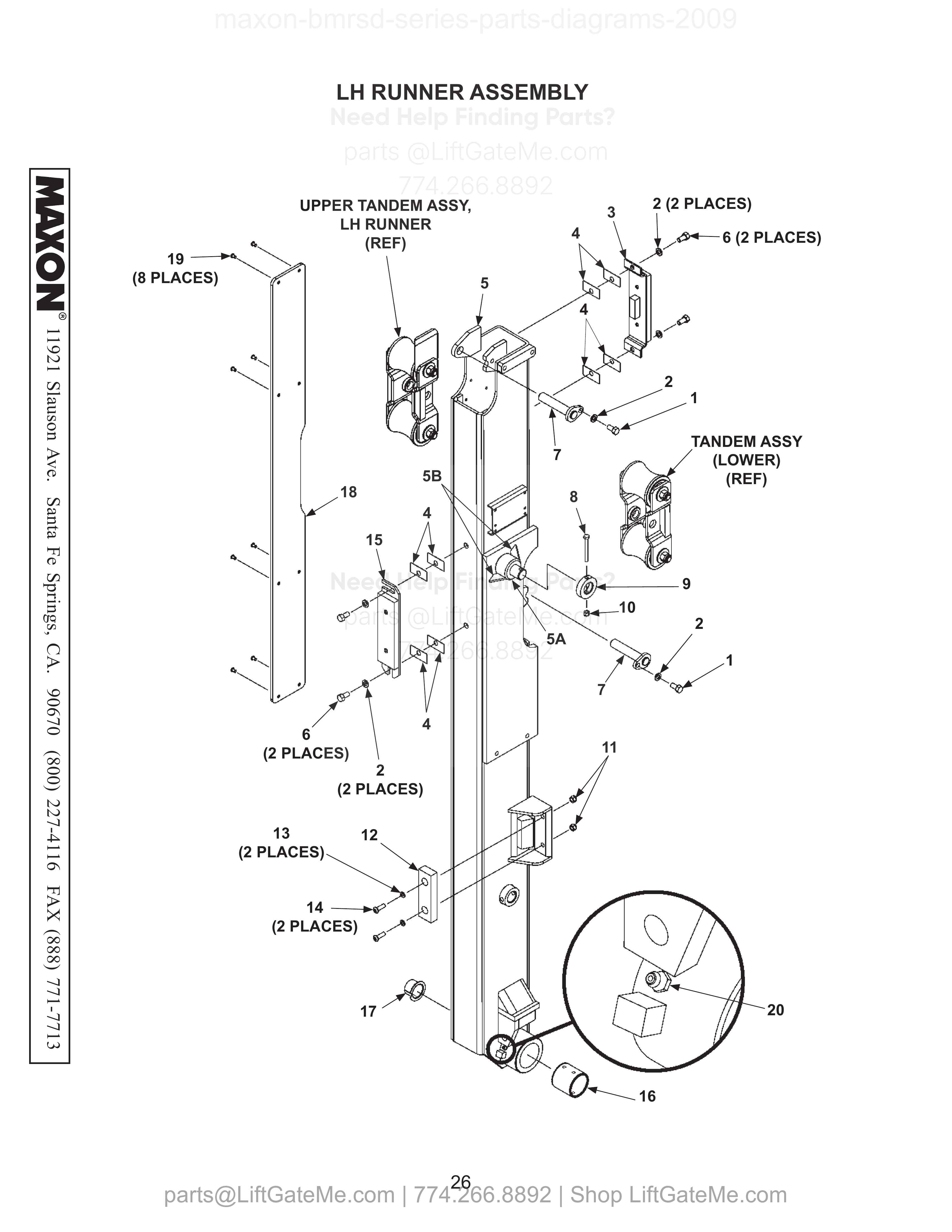 LH RUNNER ASSEMBLY diagram
