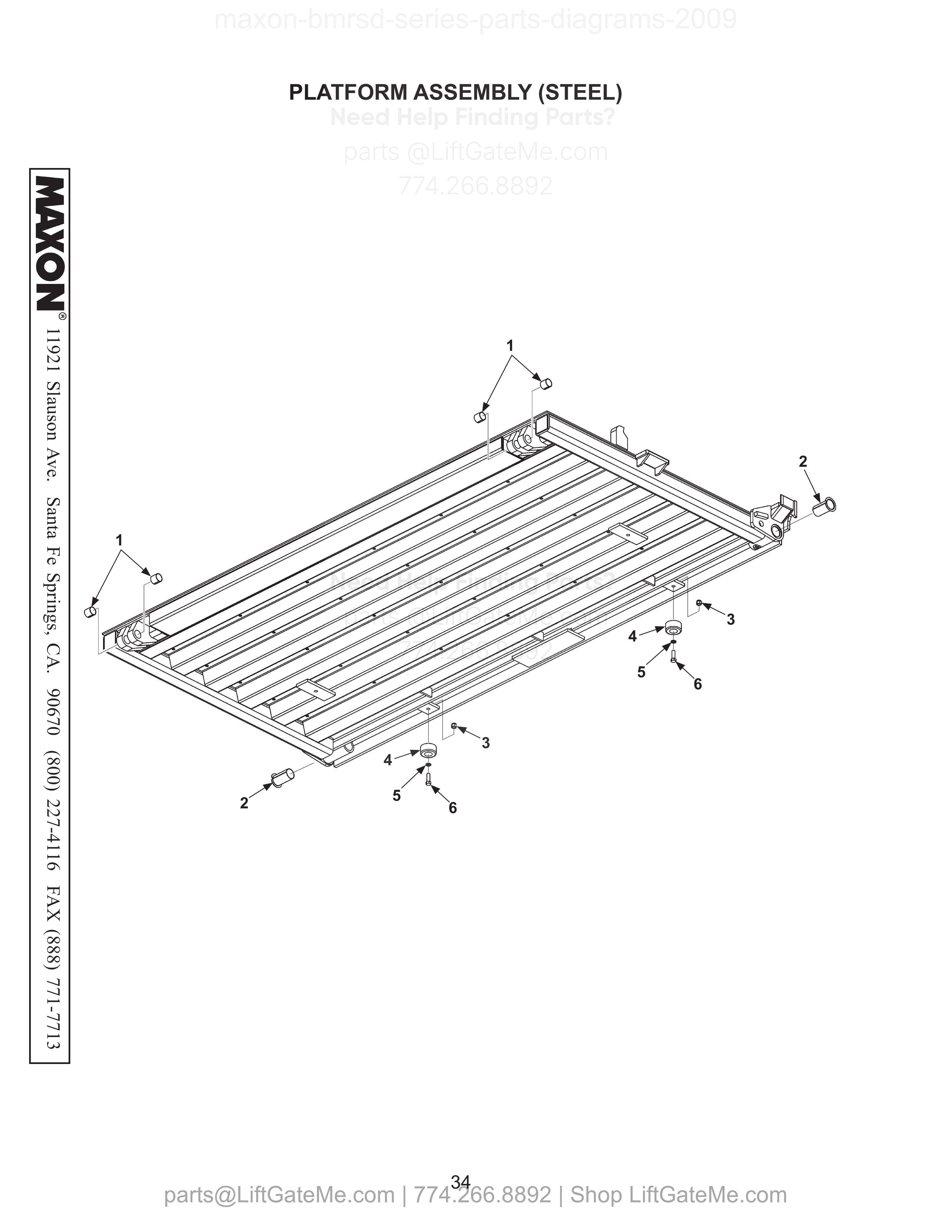 PLATFORM ASSEMBLY (STEEL) diagram