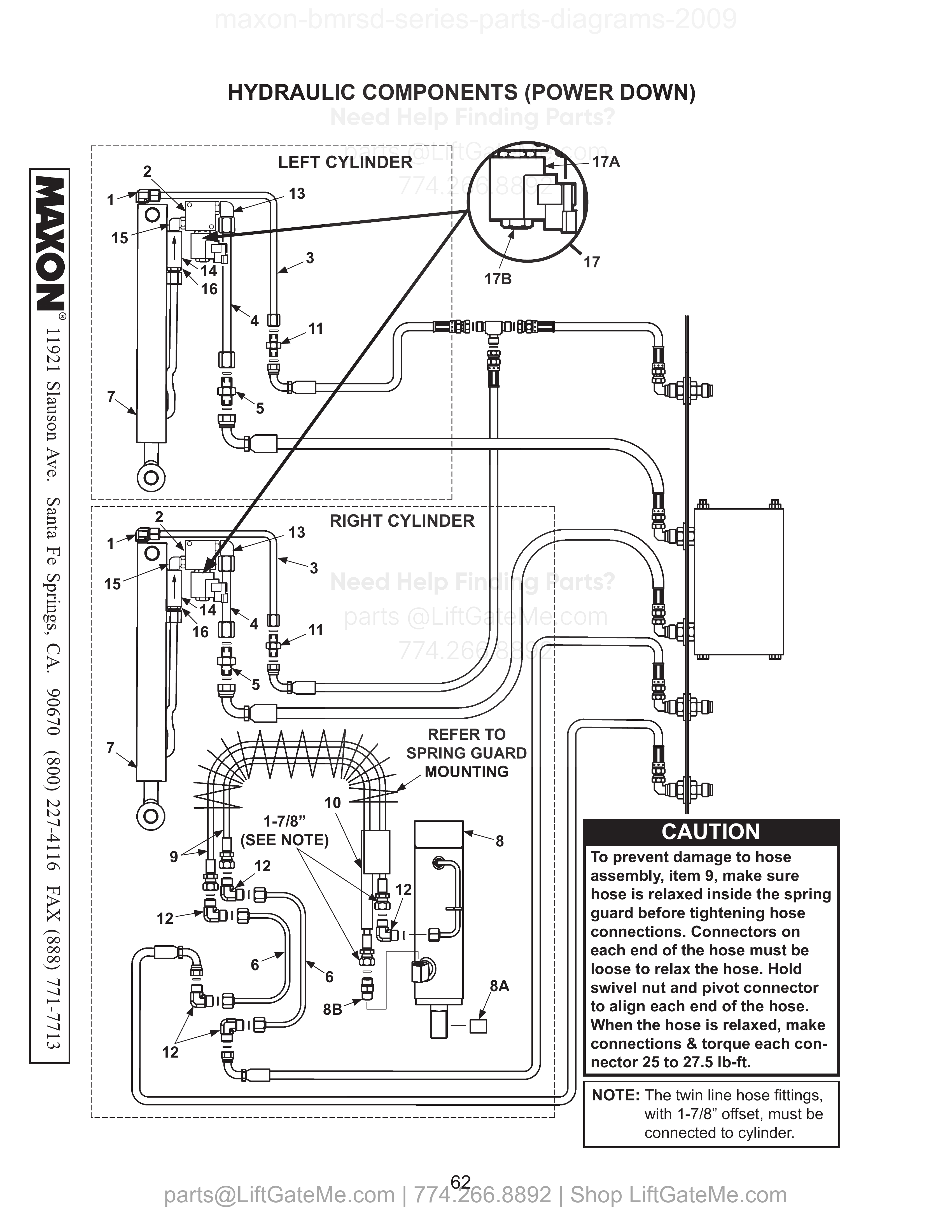 HYDRAULIC COMPONENTS (POWER DOWN) diagram