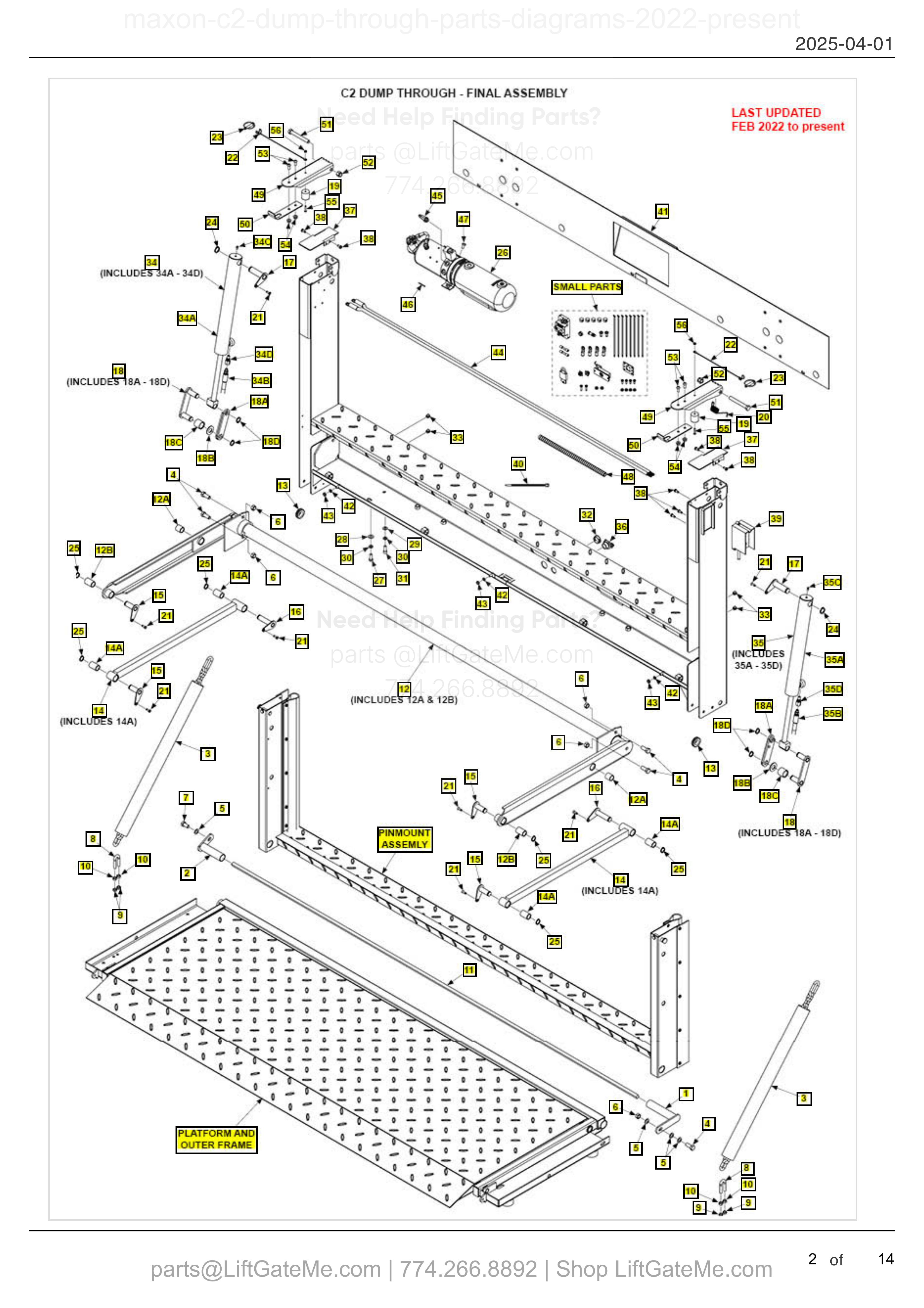 C2 DUMP THROUGH - FINAL ASSEMBLY diagram