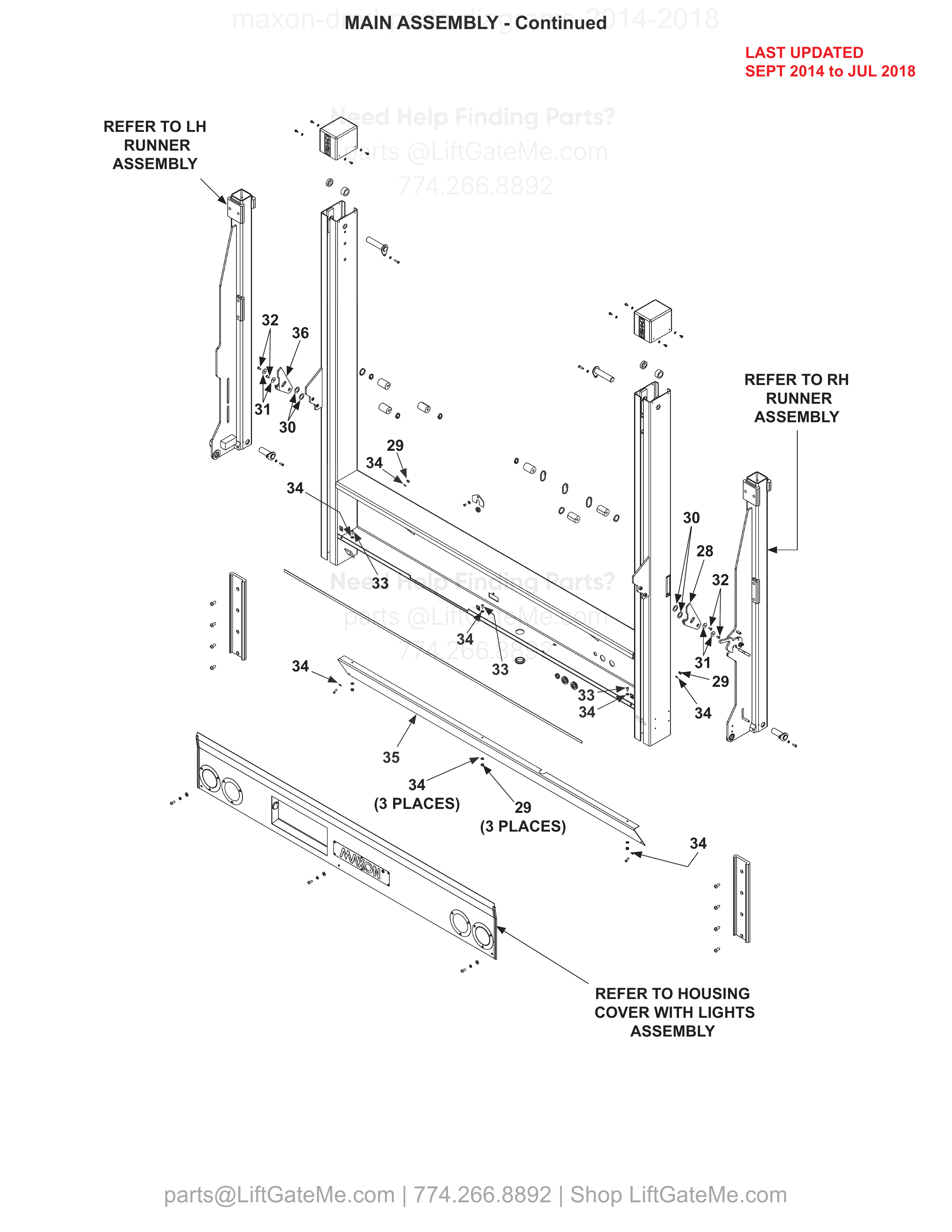 MAIN ASSEMBLY - Continued diagram