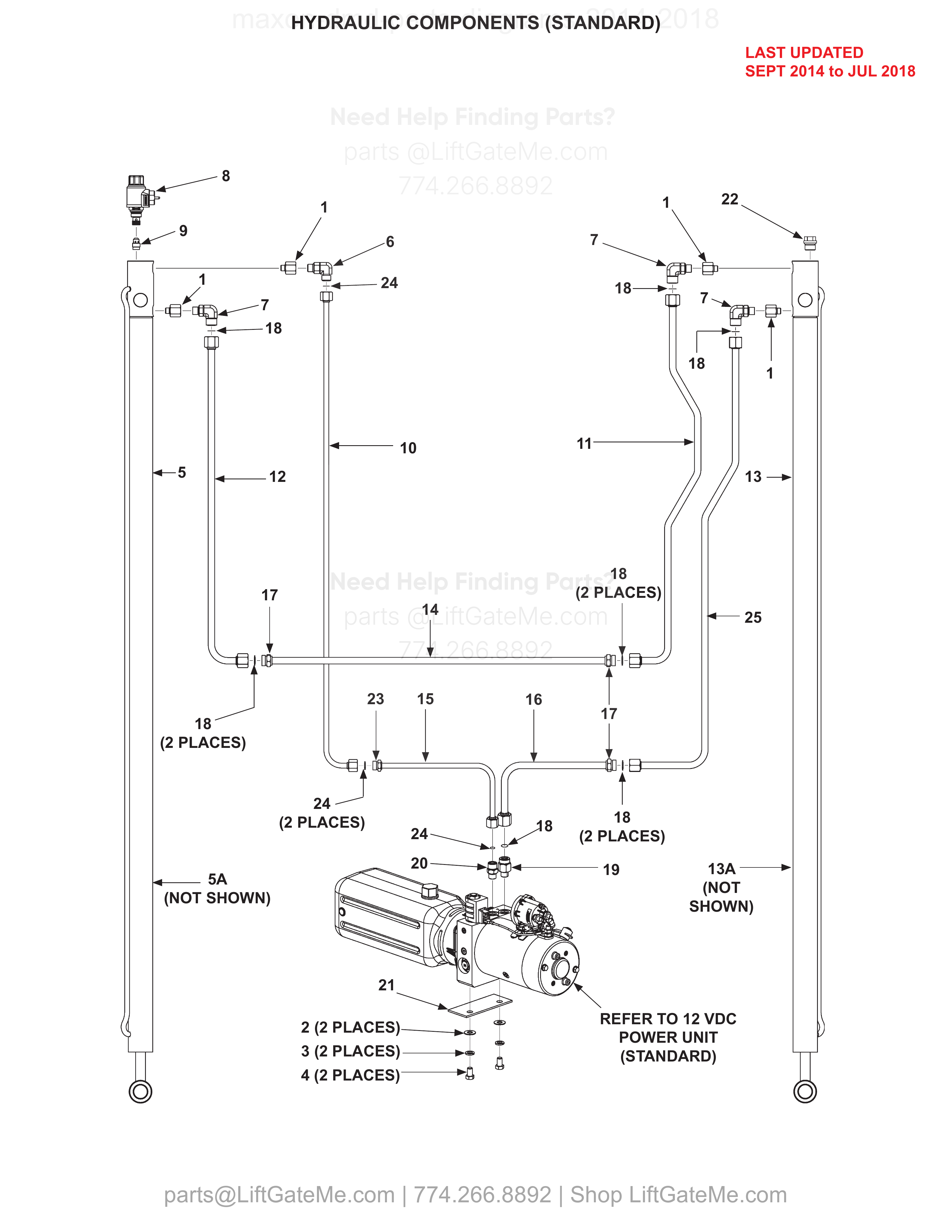 HYDRAULIC COMPONENTS (STANDARD) diagram