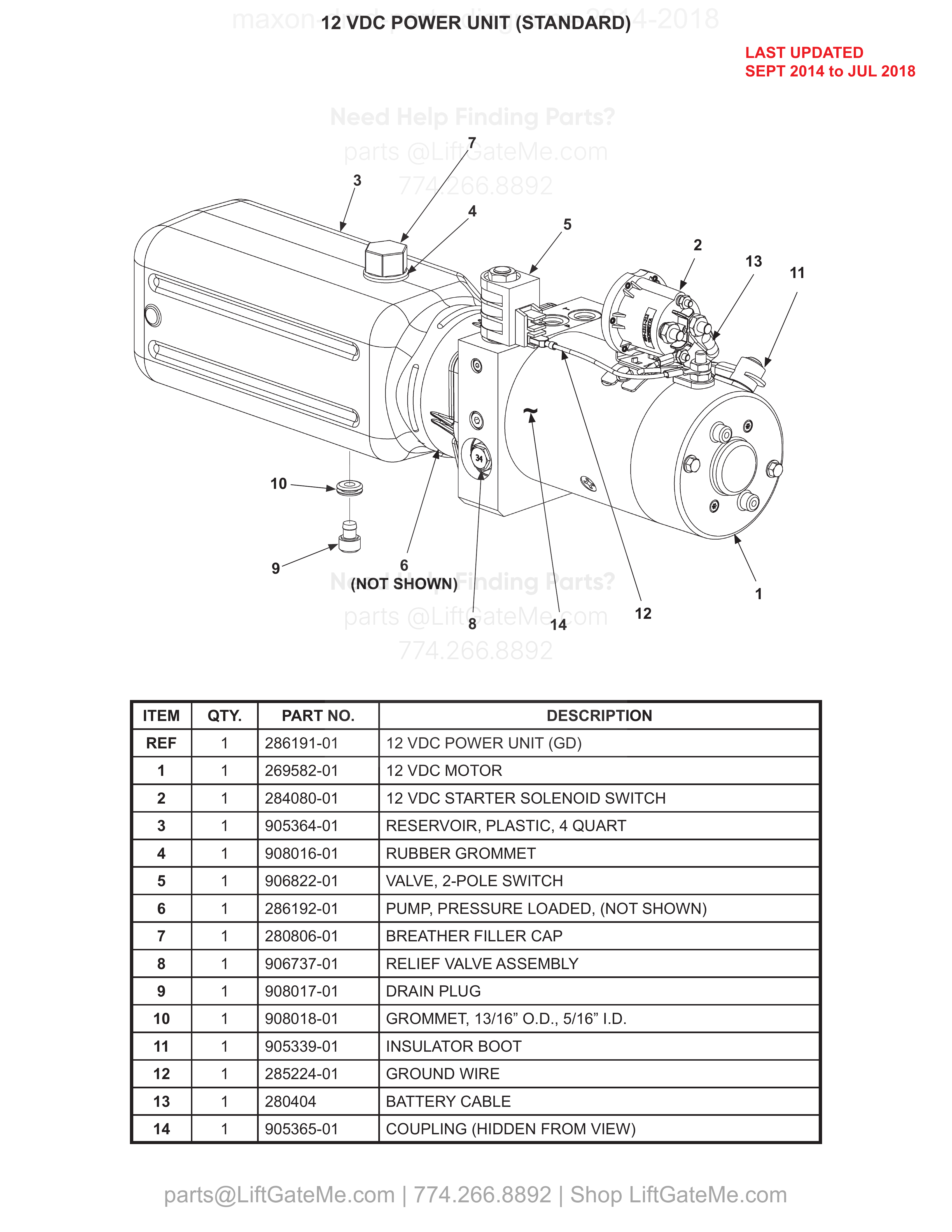 12 VDC POWER UNIT (STANDARD) diagram