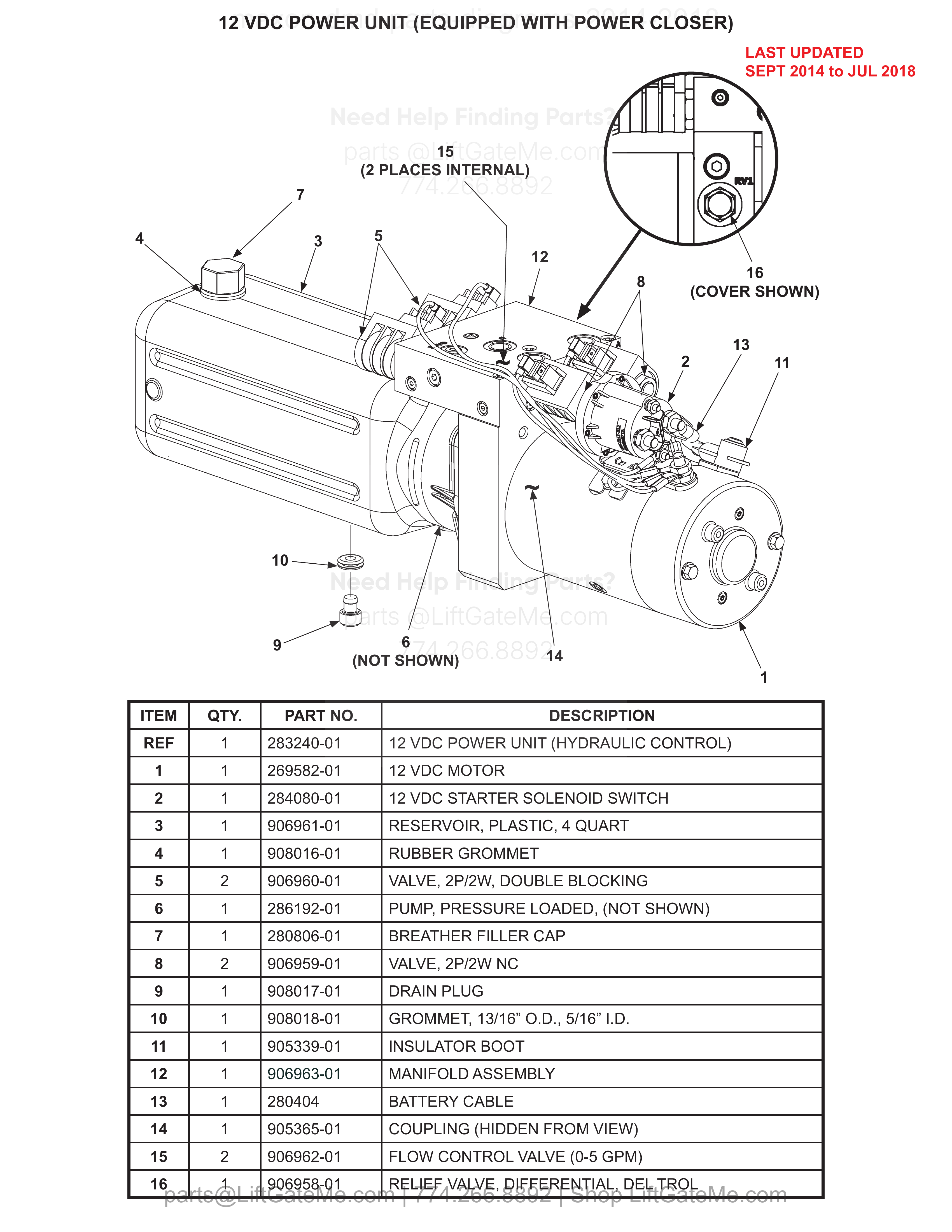 12 VDC POWER UNIT (EQUIPPED WITH POWER CLOSER) diagram