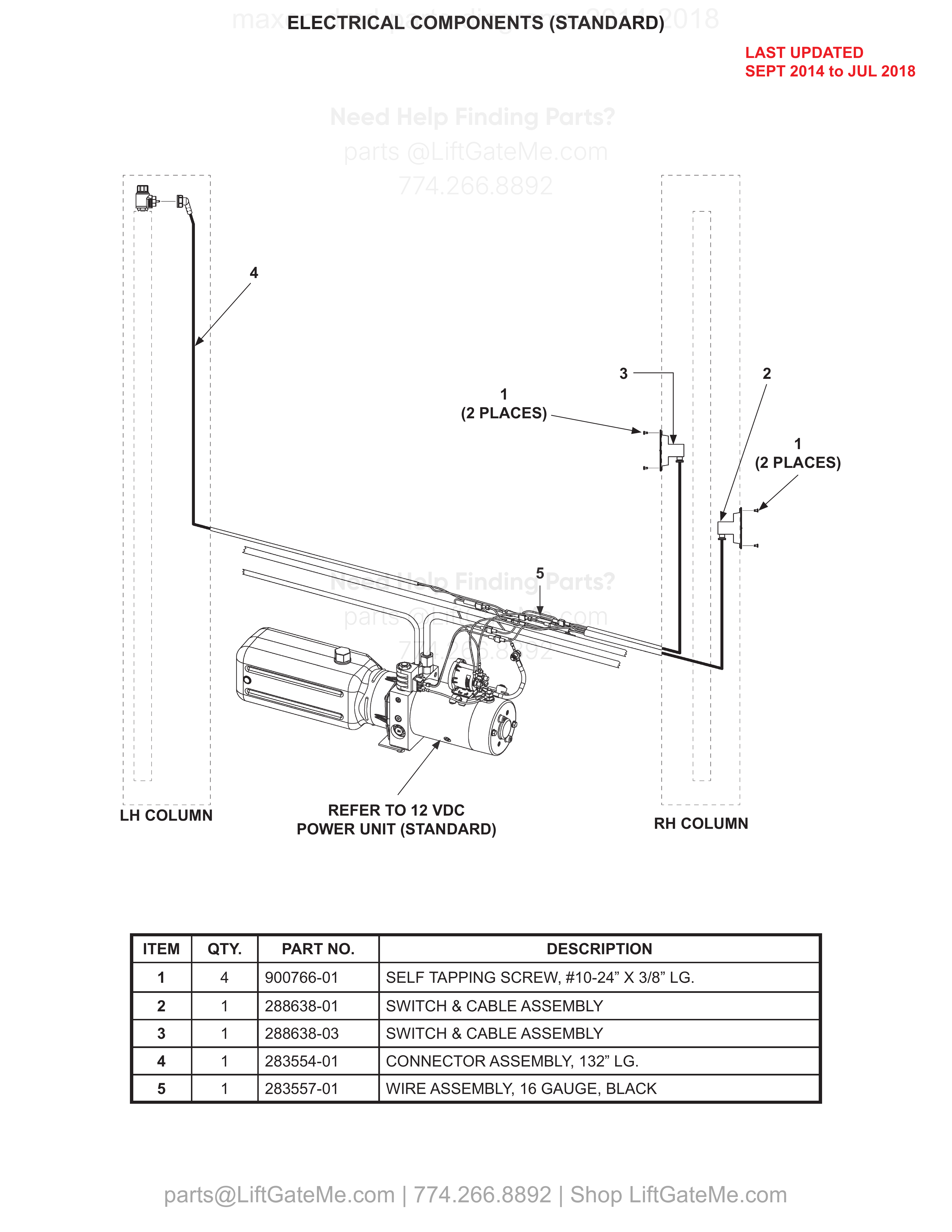 ELECTRICAL COMPONENTS (STANDARD) diagram