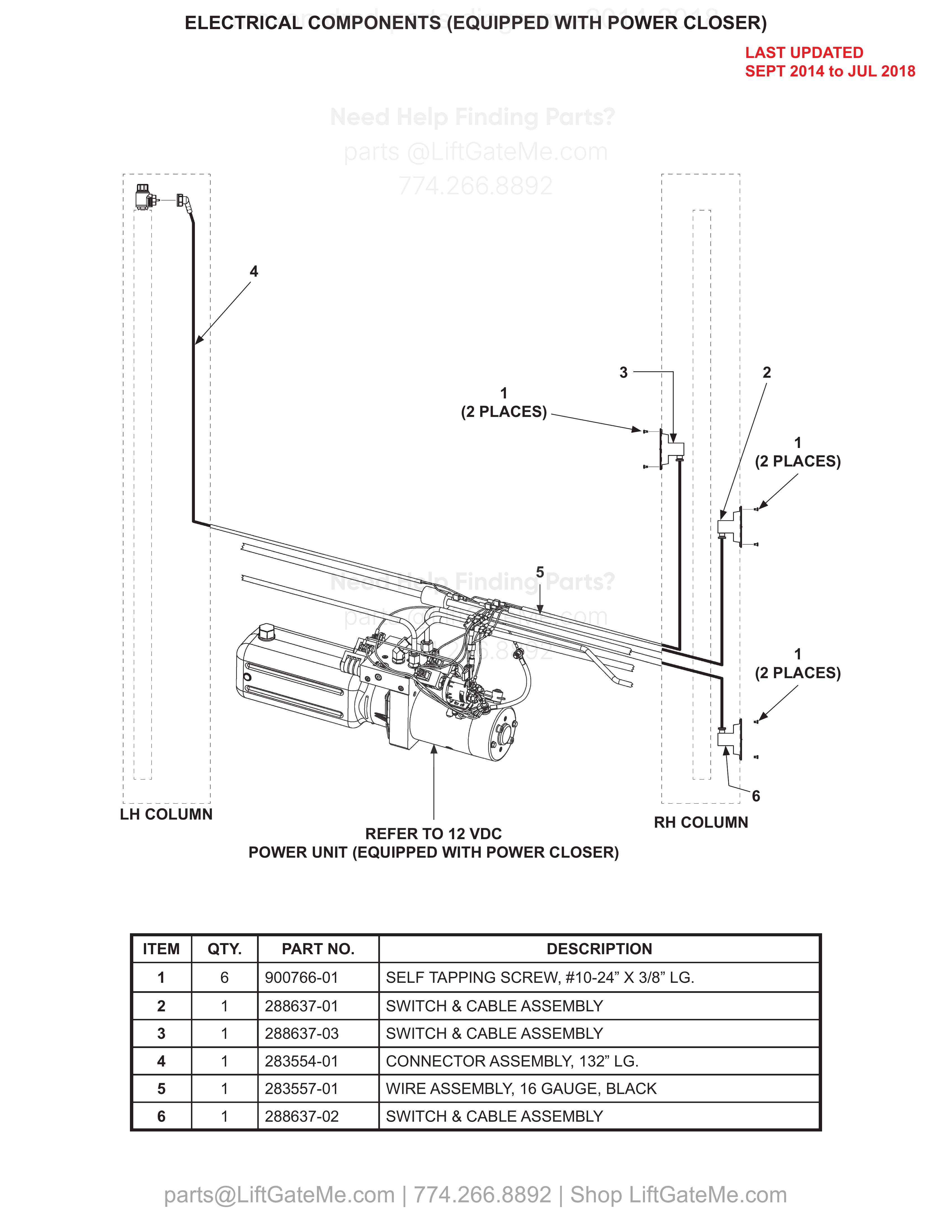 ELECTRICAL COMPONENTS (EQUIPPED WITH POWER CLOSER) diagram