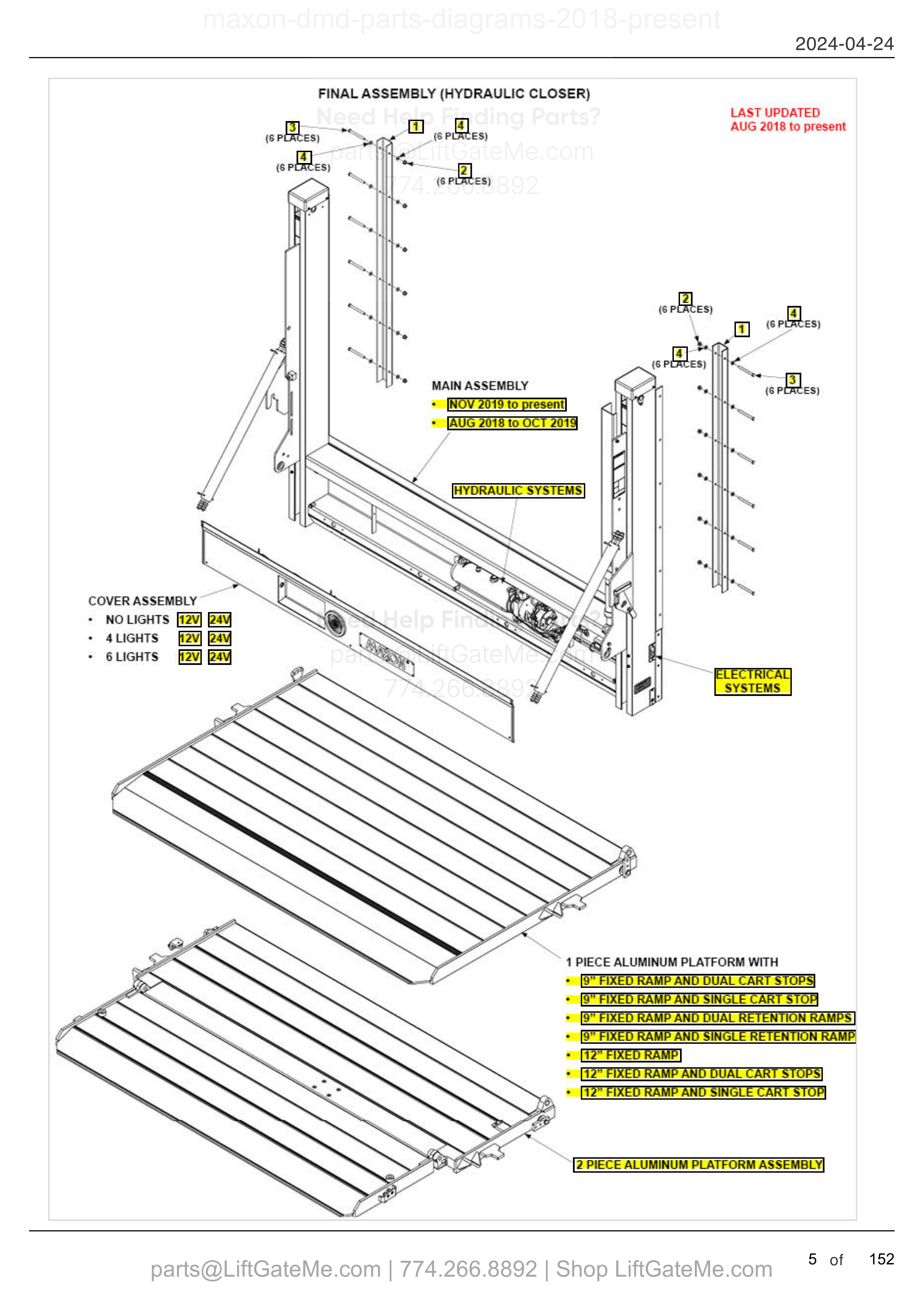 FINAL ASSEMBLY (HYDRAULIC CLOSER) diagram