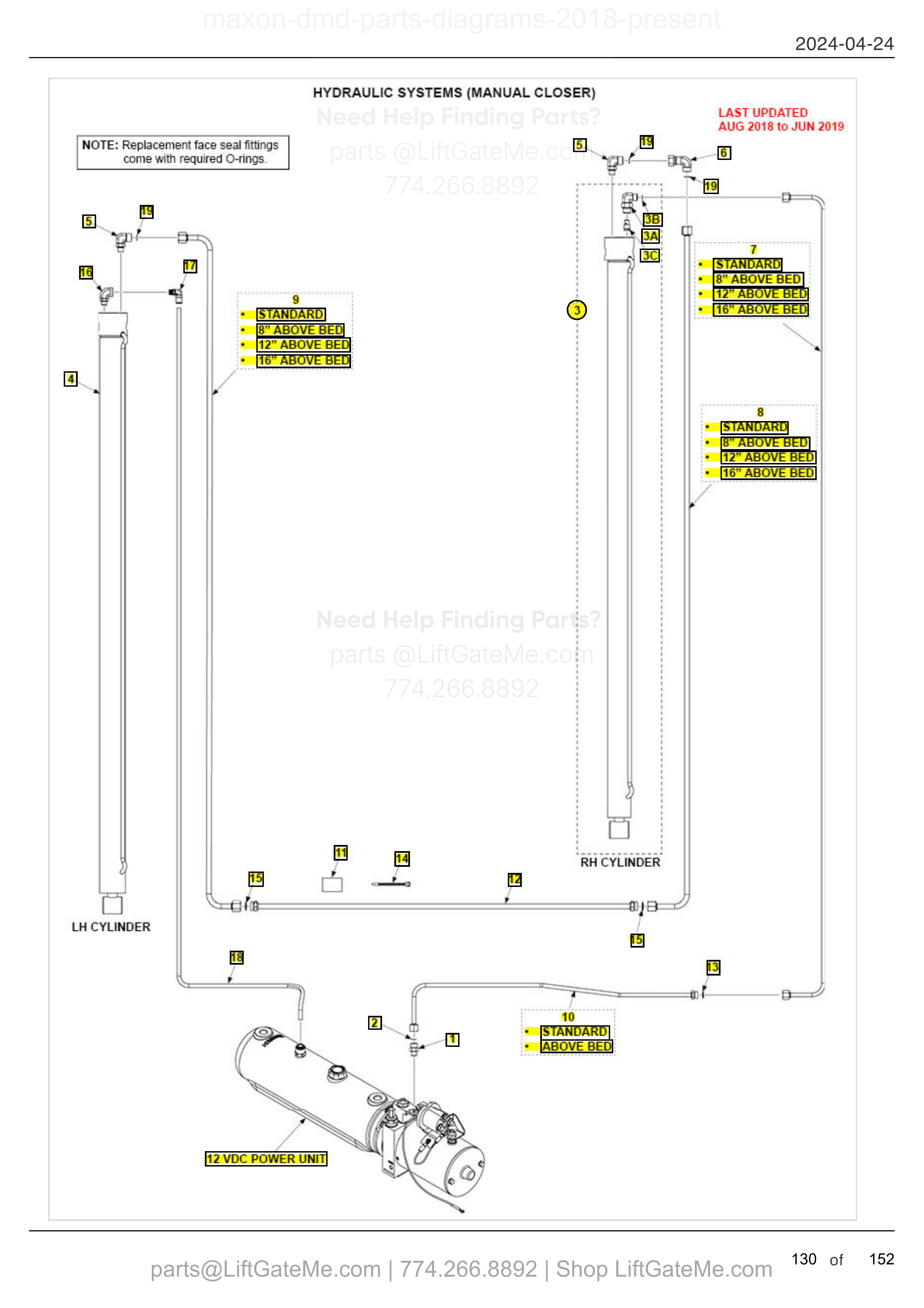 HYDRAULIC SYSTEMS (MANUAL CLOSER) diagram