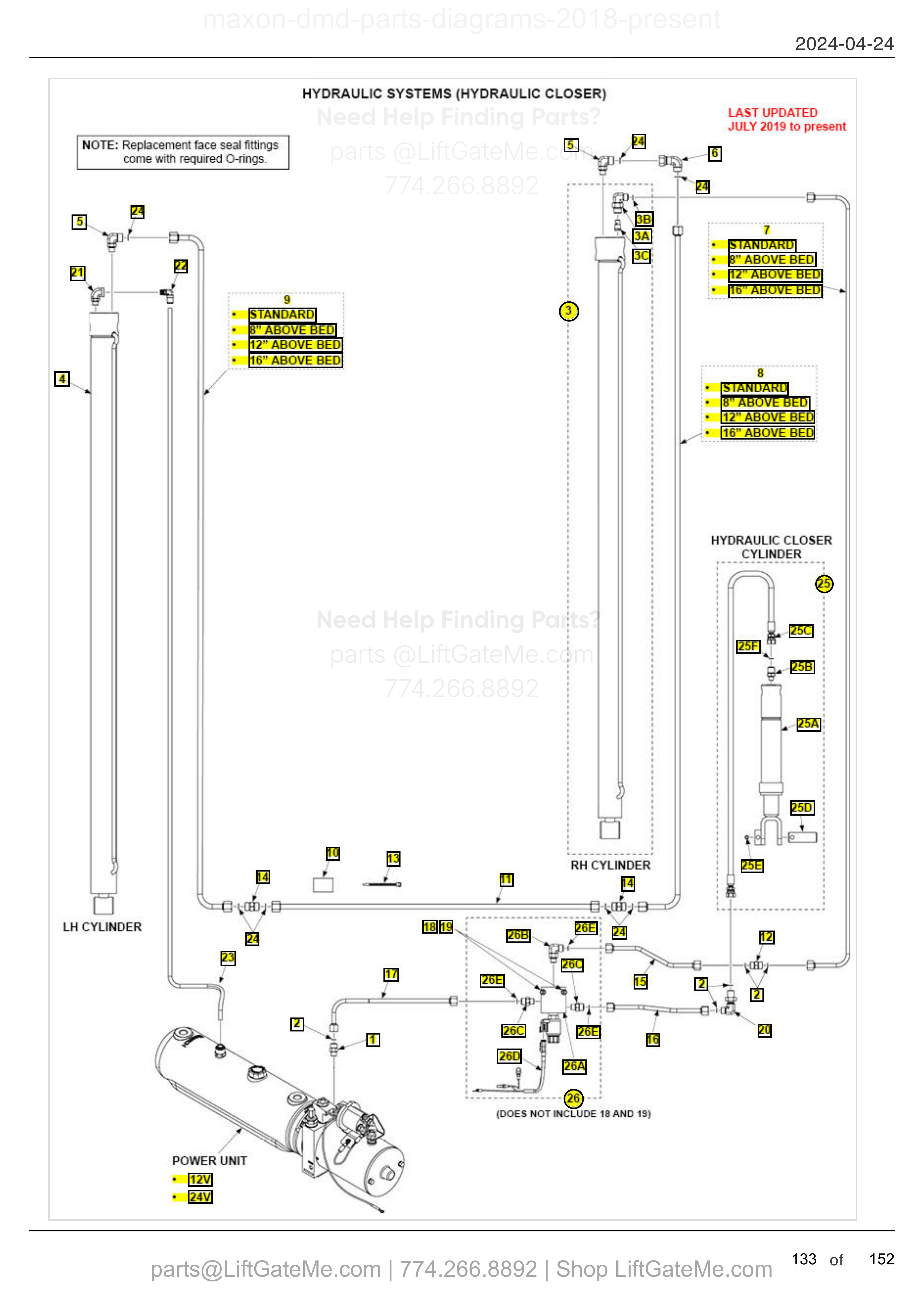 HYDRAULIC SYSTEMS (HYDRAULIC CLOSER) diagram