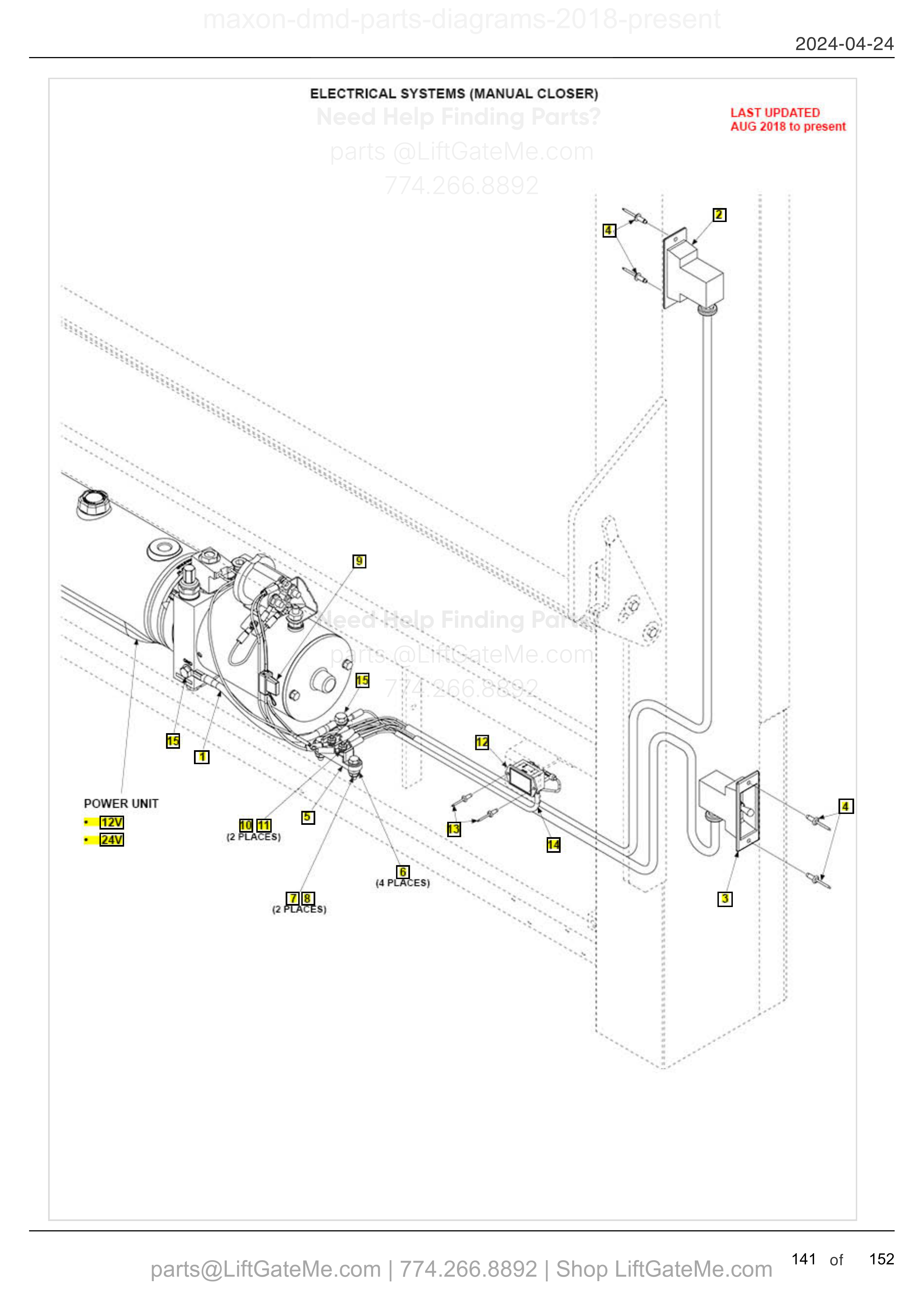 ELECTRICAL SYSTEMS (MANUAL CLOSER) diagram