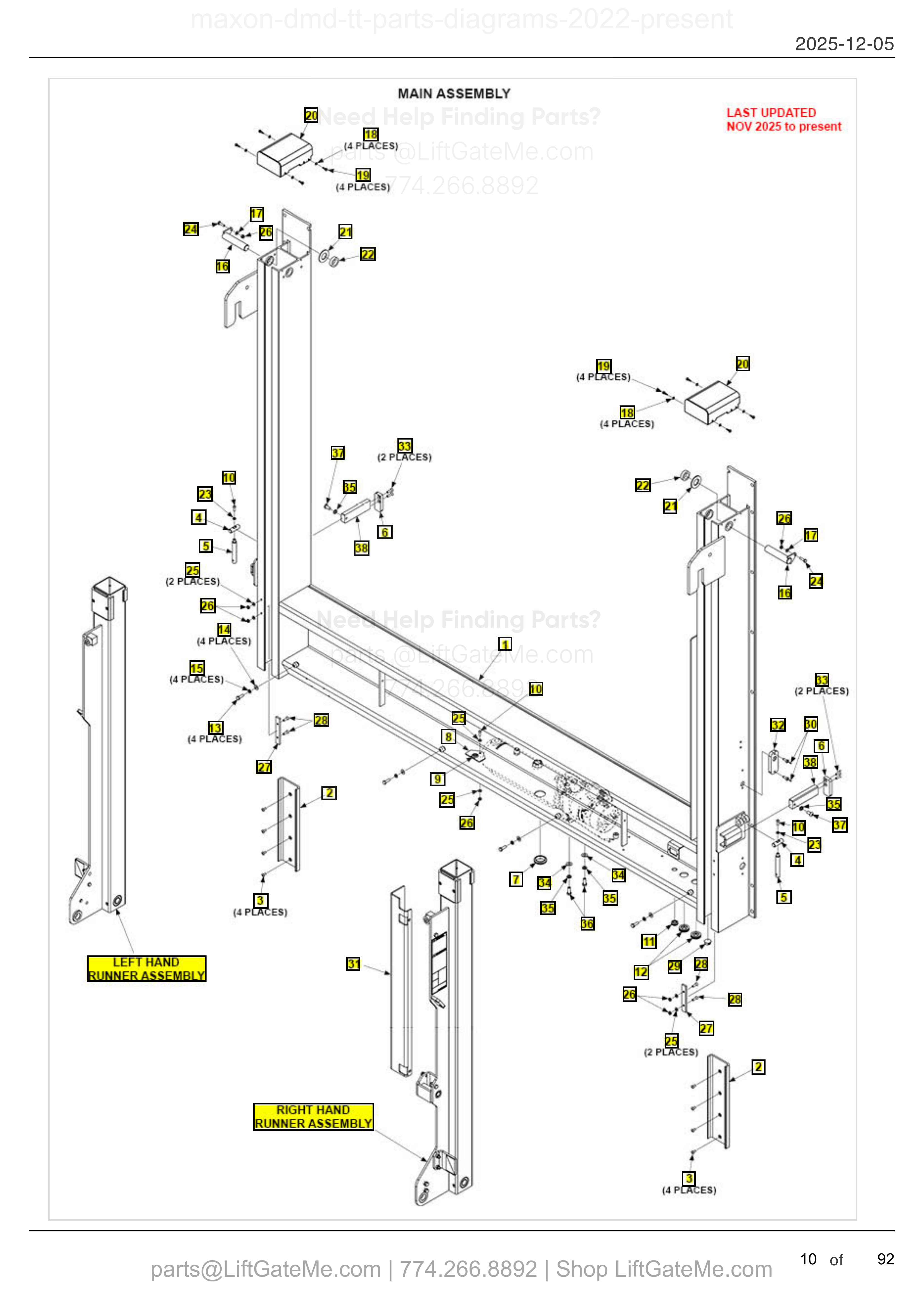 MAIN ASSEMBLY diagram