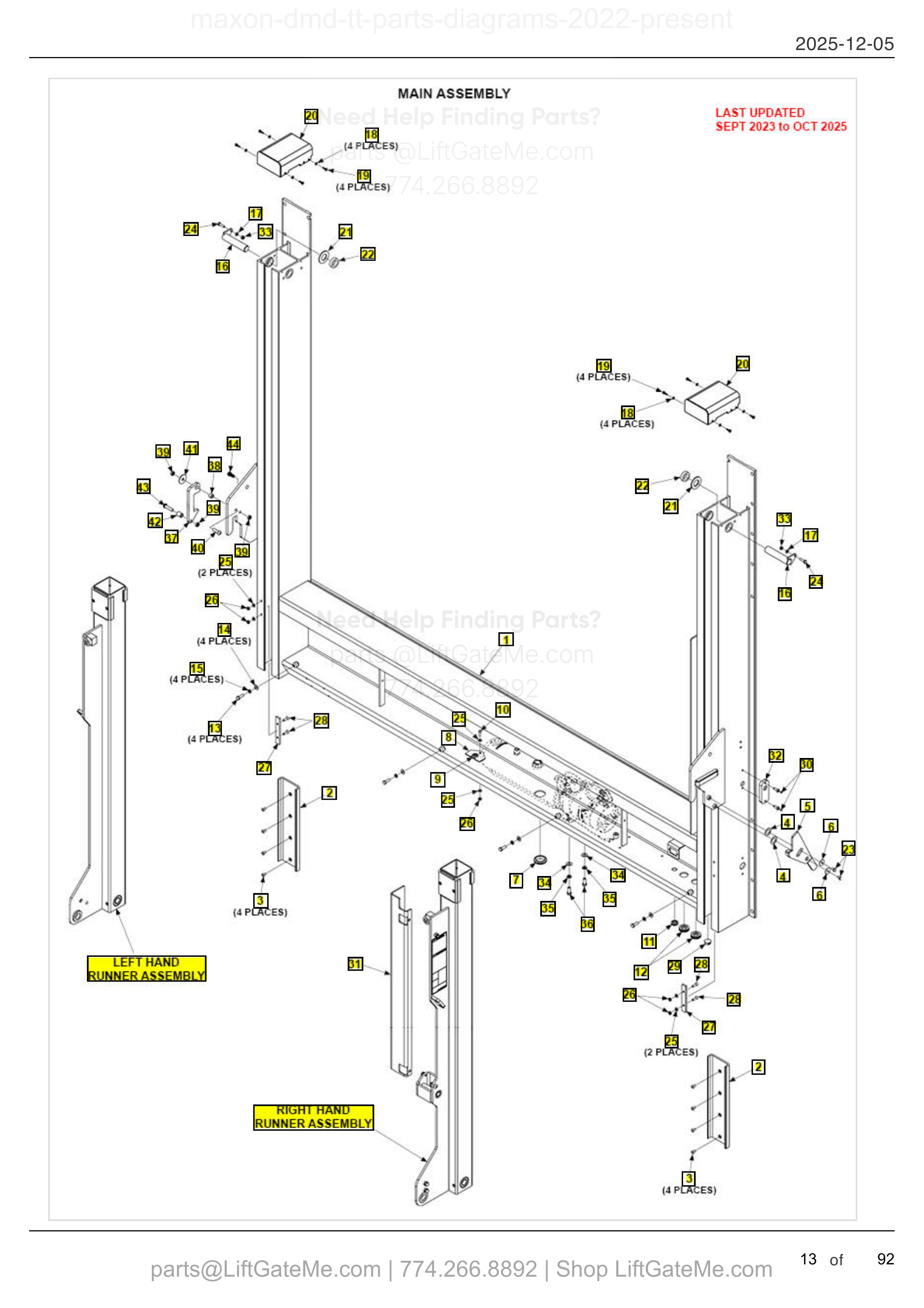 MAIN ASSEMBLY diagram