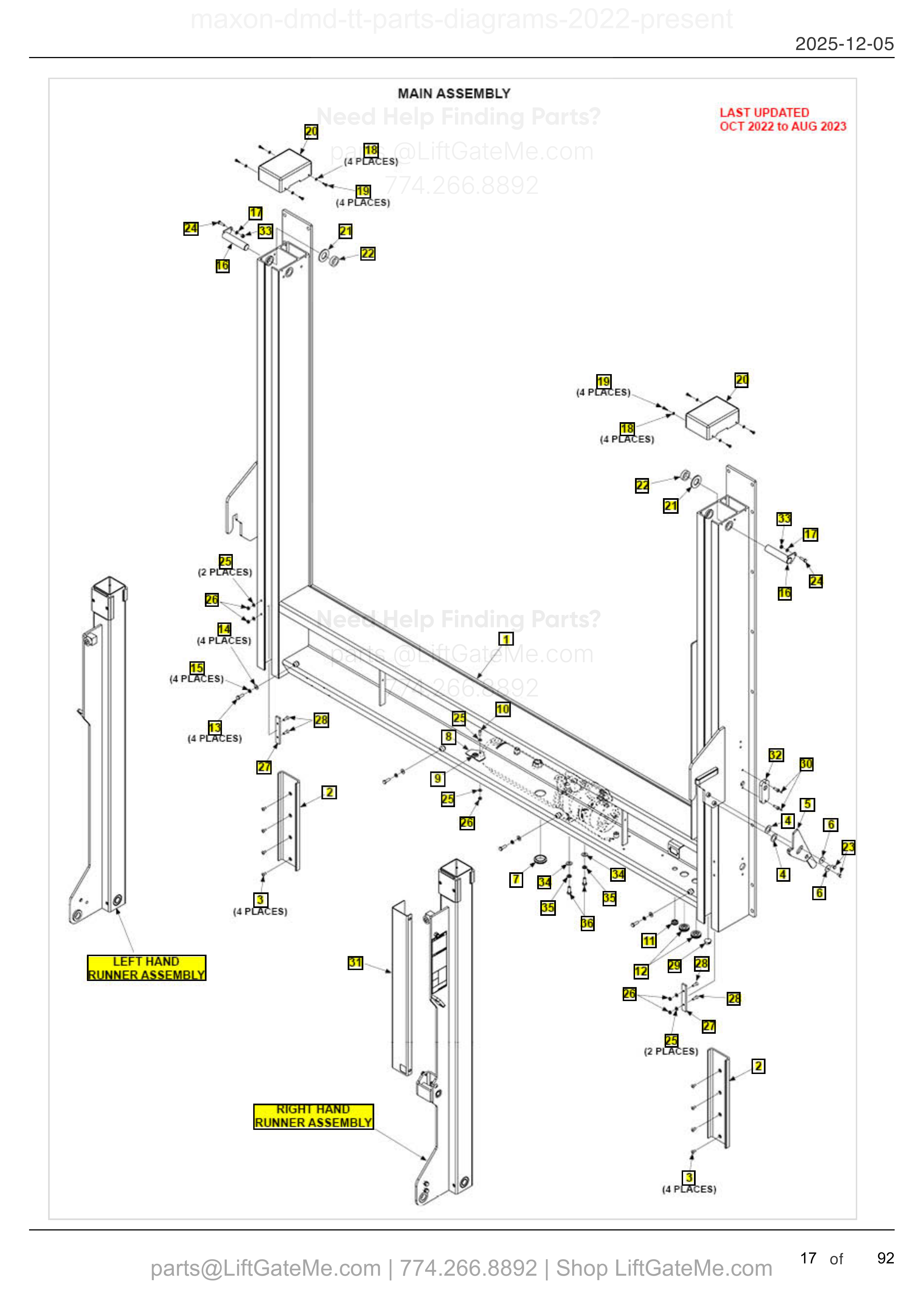 MAIN ASSEMBLY diagram