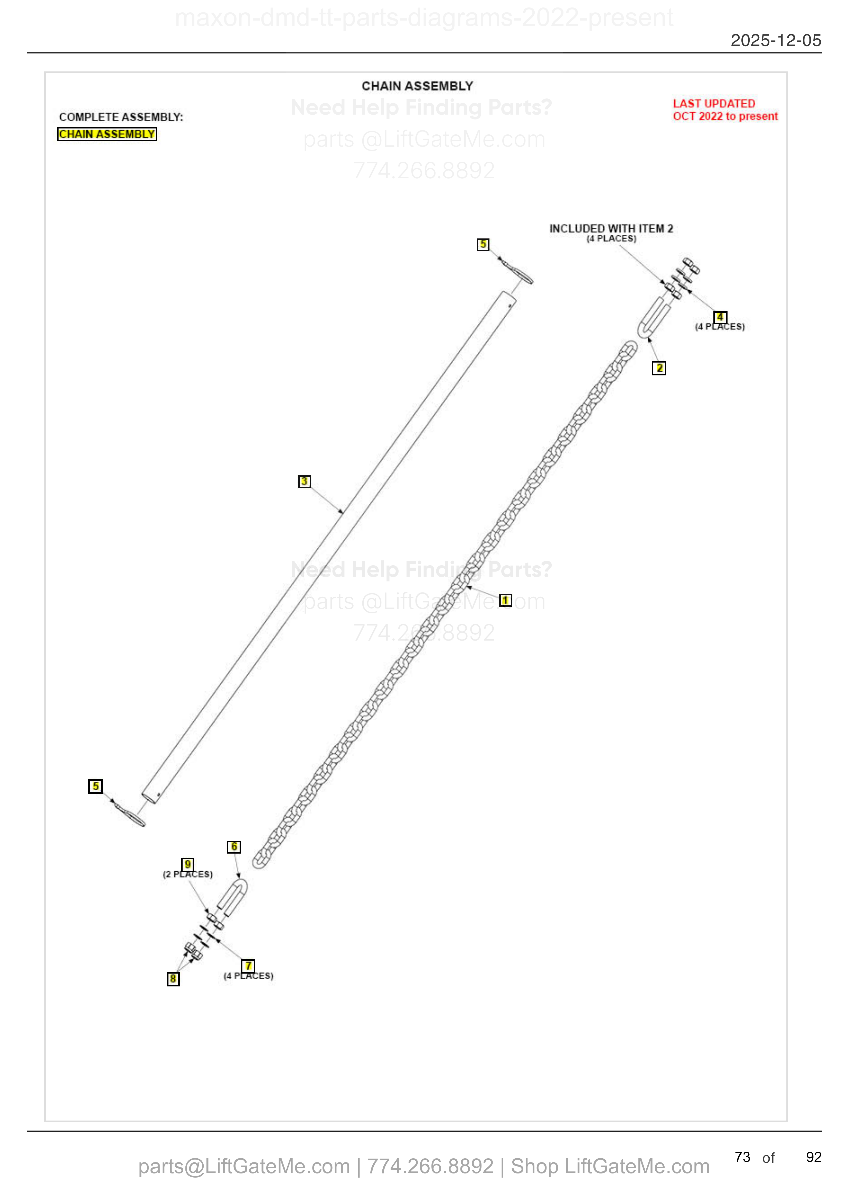CHAIN ASSEMBLY diagram