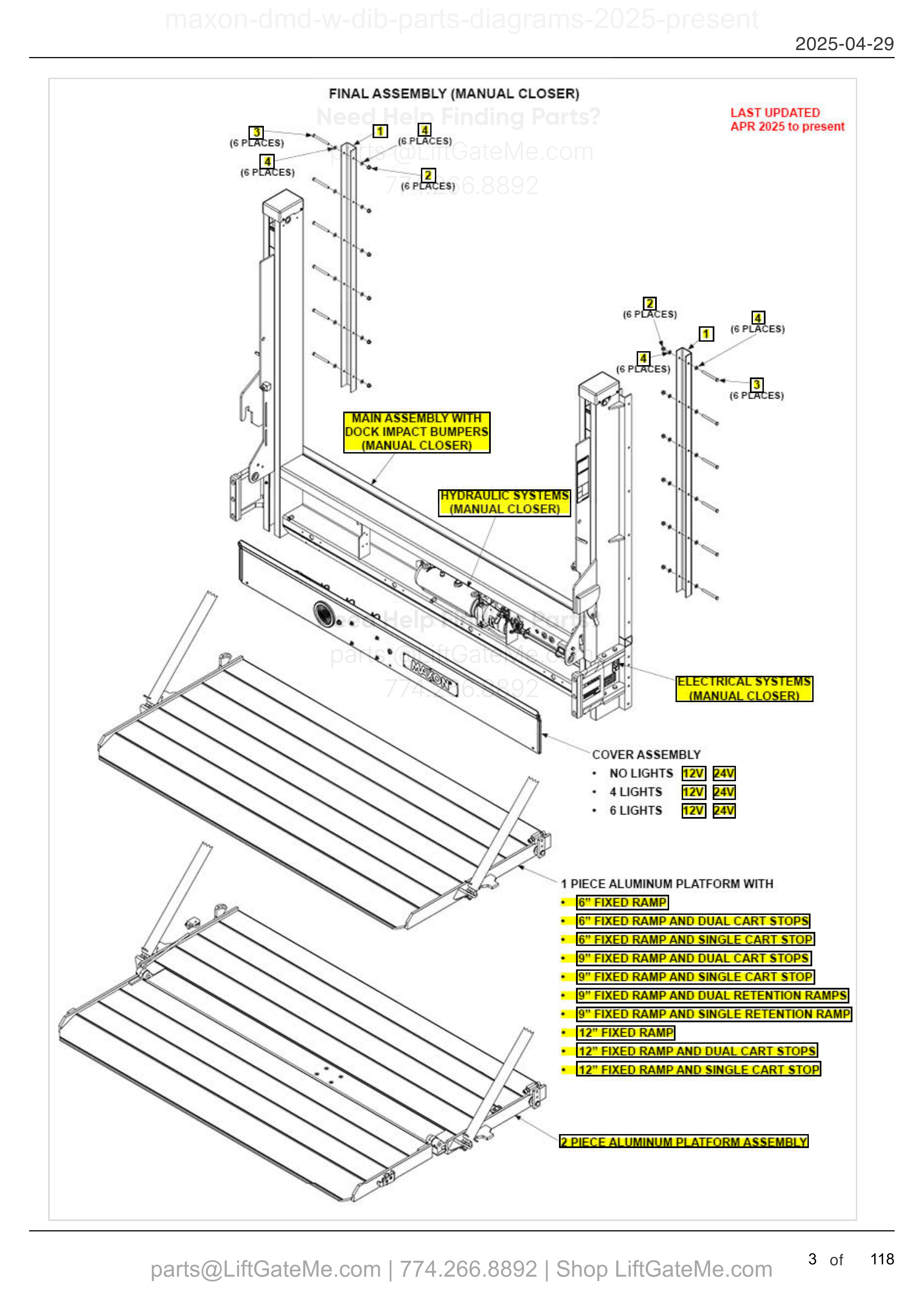 FINAL ASSEMBLY (MANUAL CLOSER) diagram