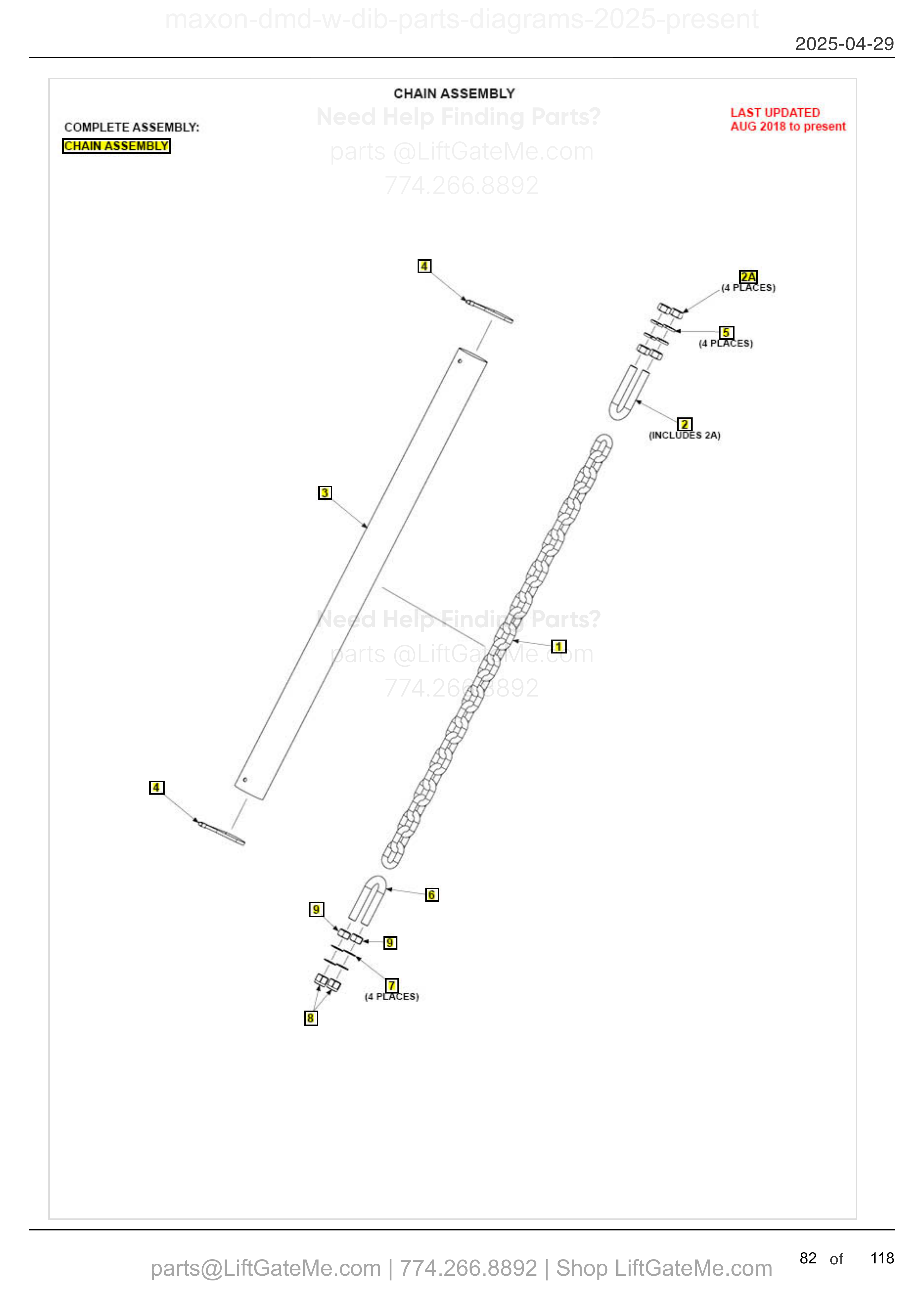 CHAIN ASSEMBLY diagram