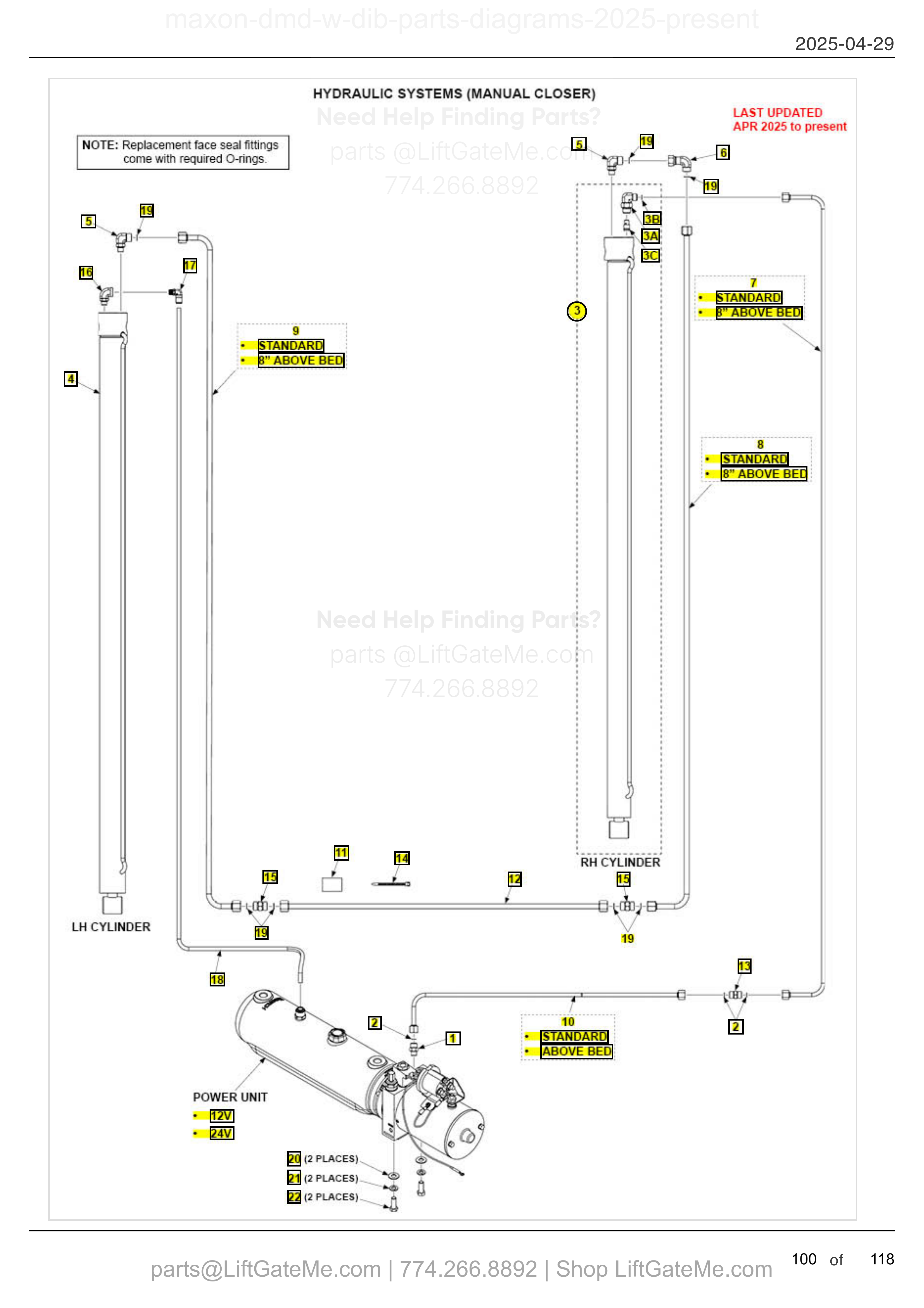 HYDRAULIC SYSTEMS (MANUAL CLOSER) diagram