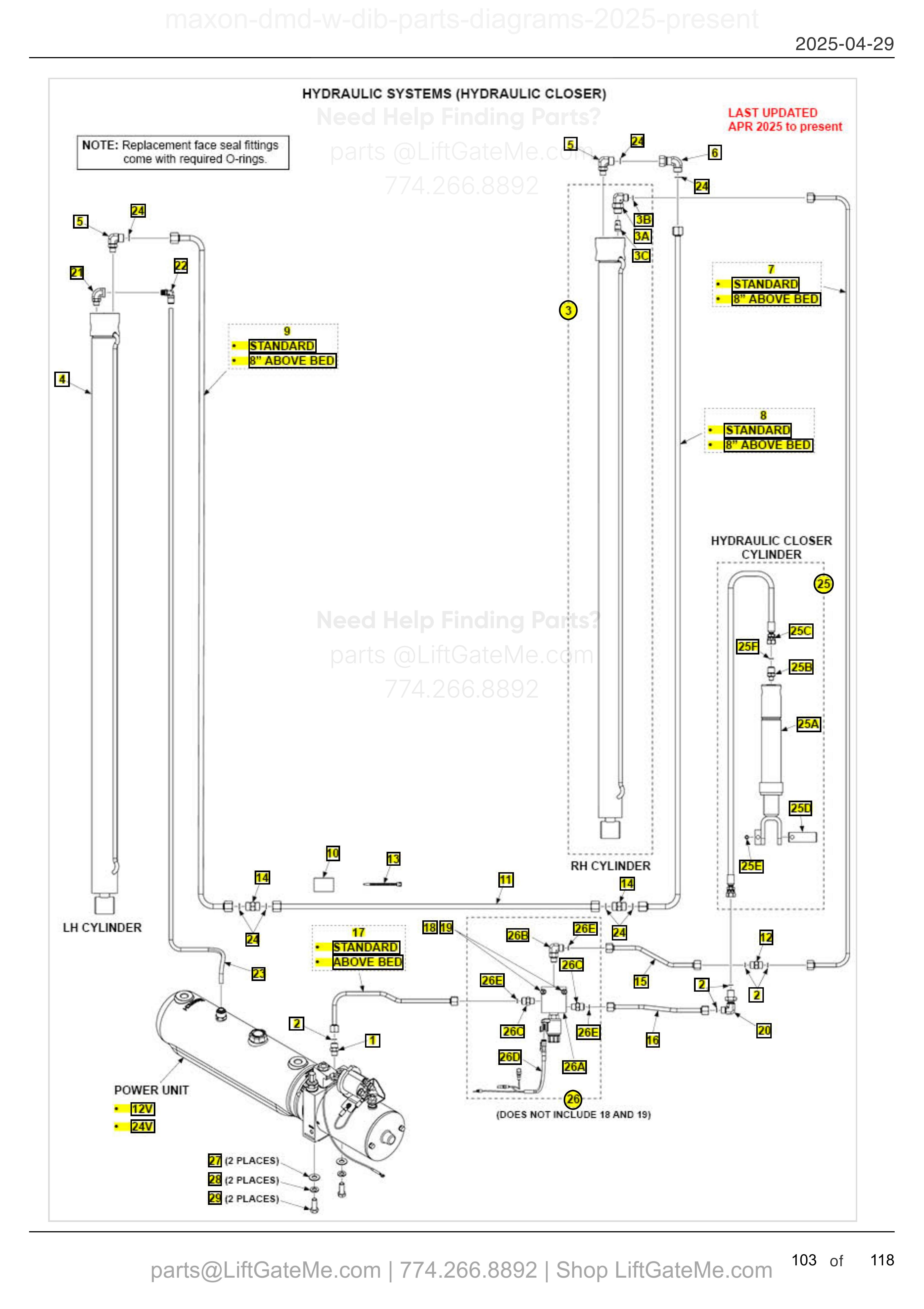 HYDRAULIC SYSTEMS (HYDRAULIC CLOSER) diagram