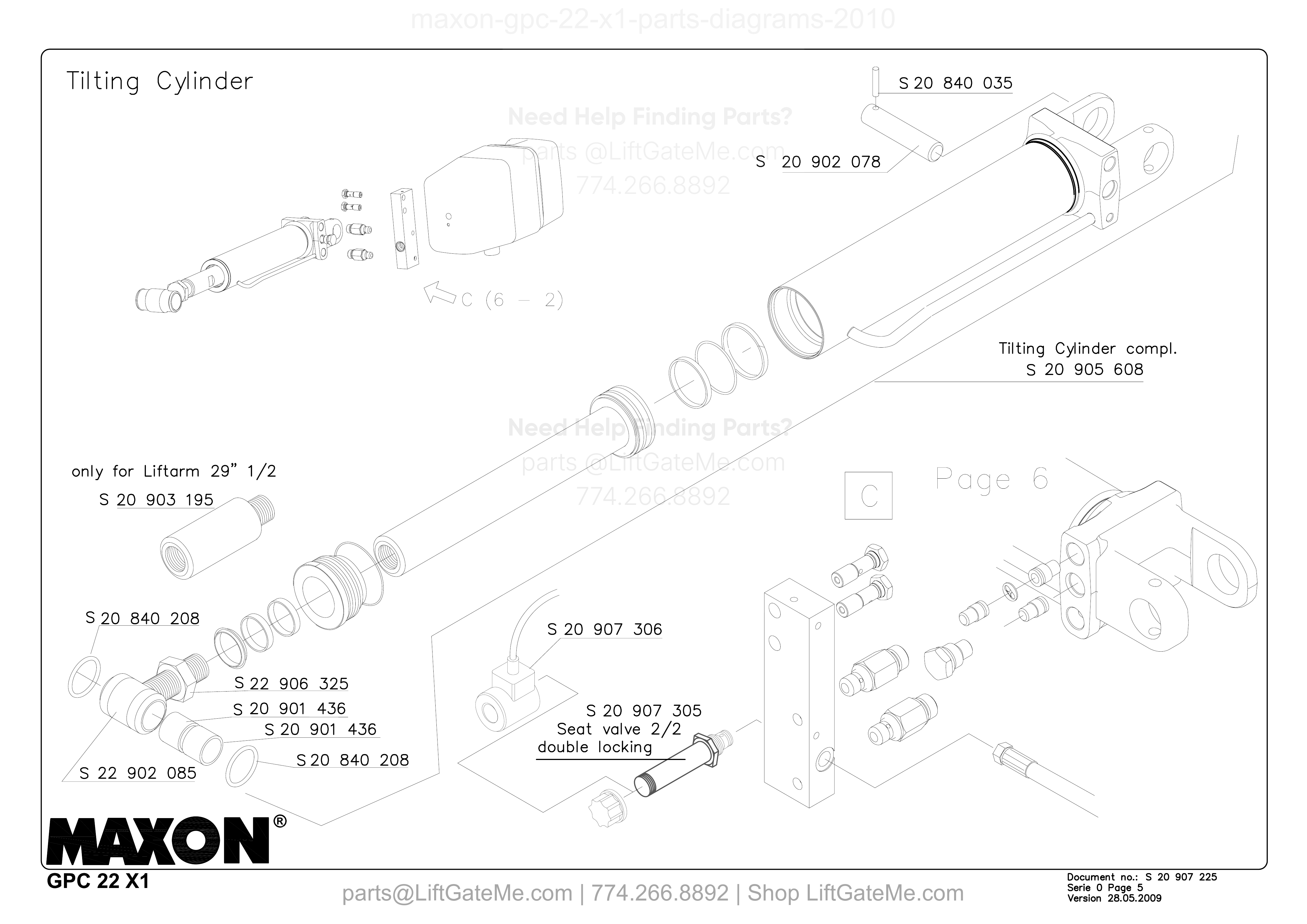 Tilting Cylinder diagram
