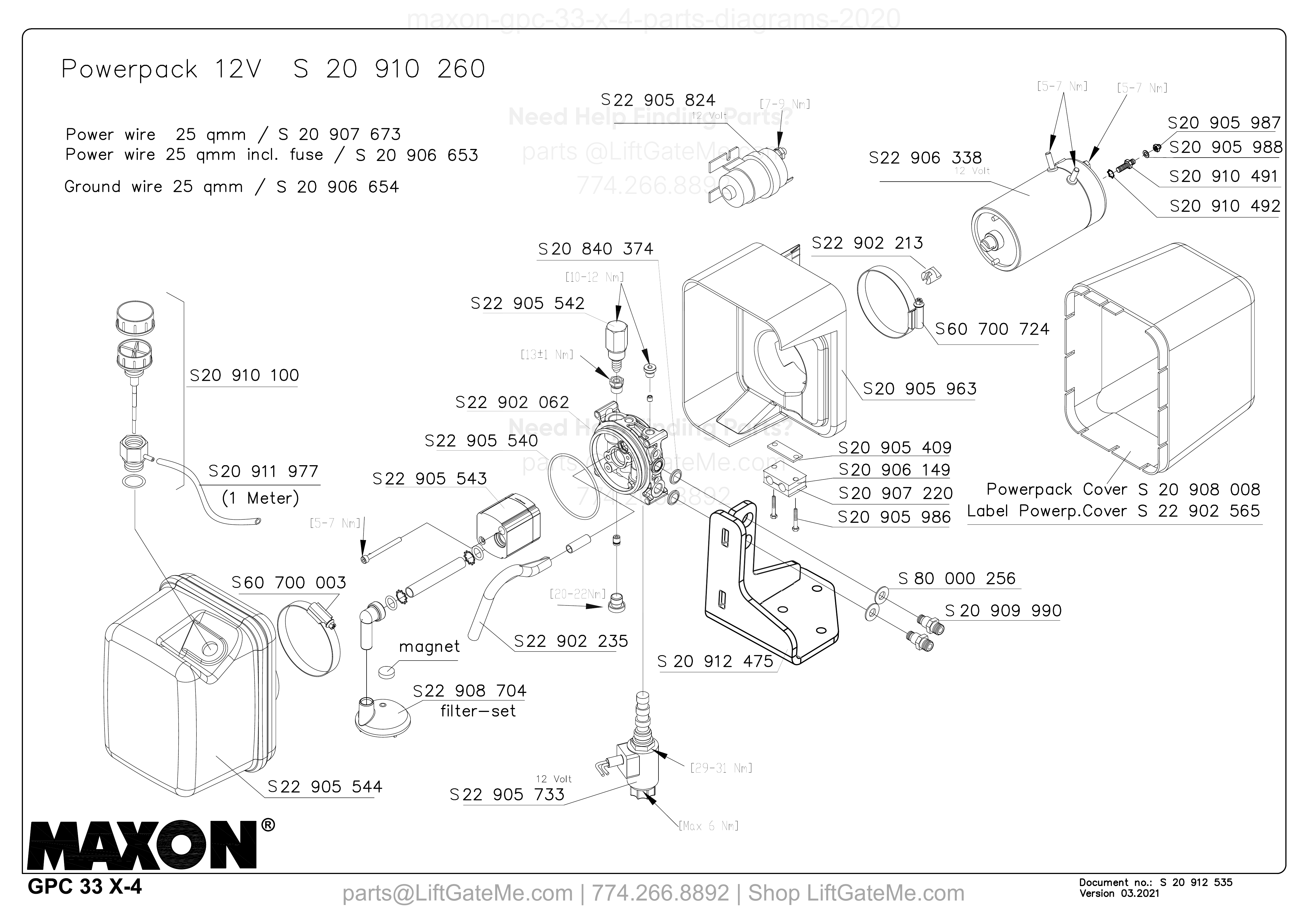 Powerpack 12V S 20 910 260 diagram