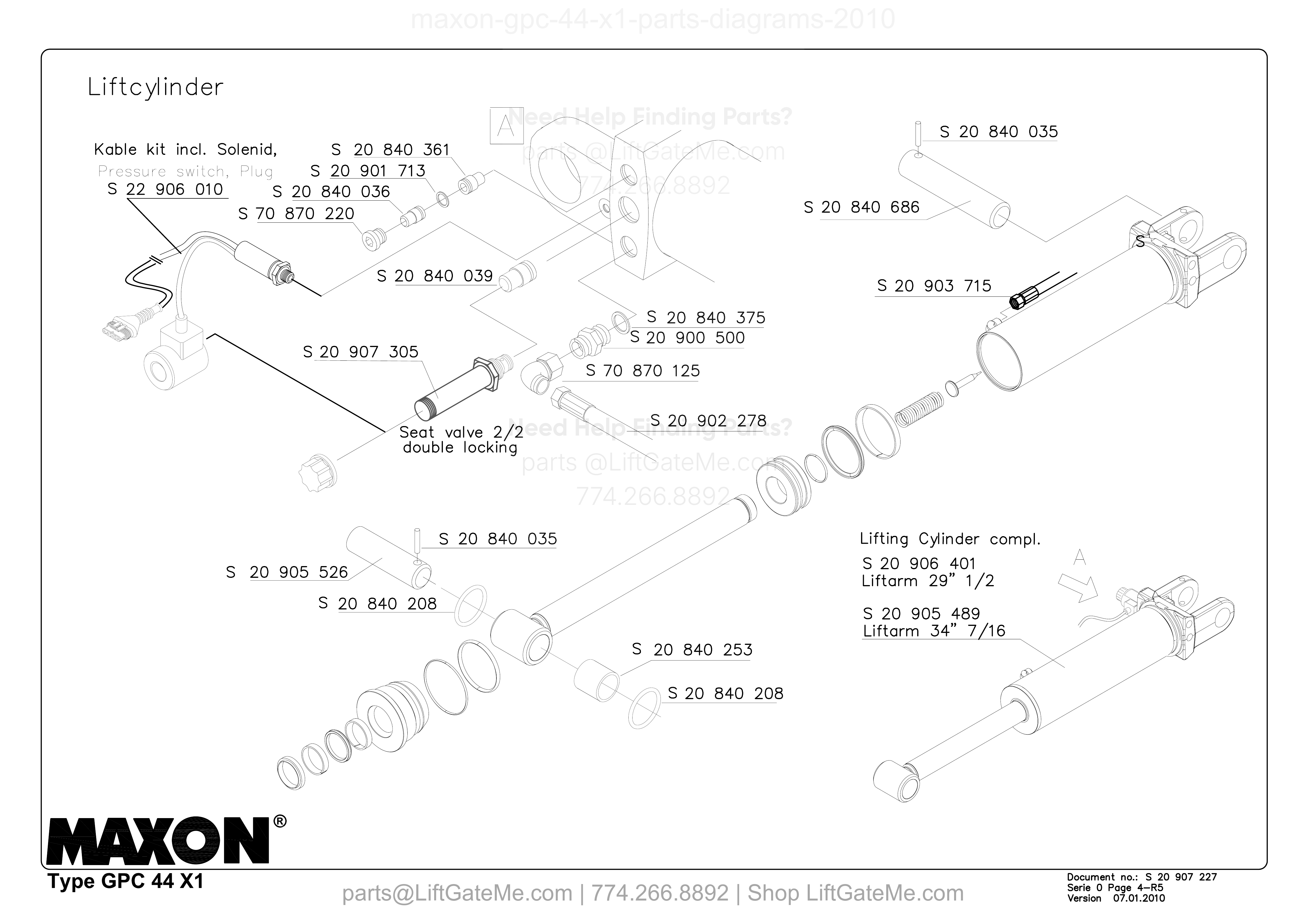 Liftcylinder diagram