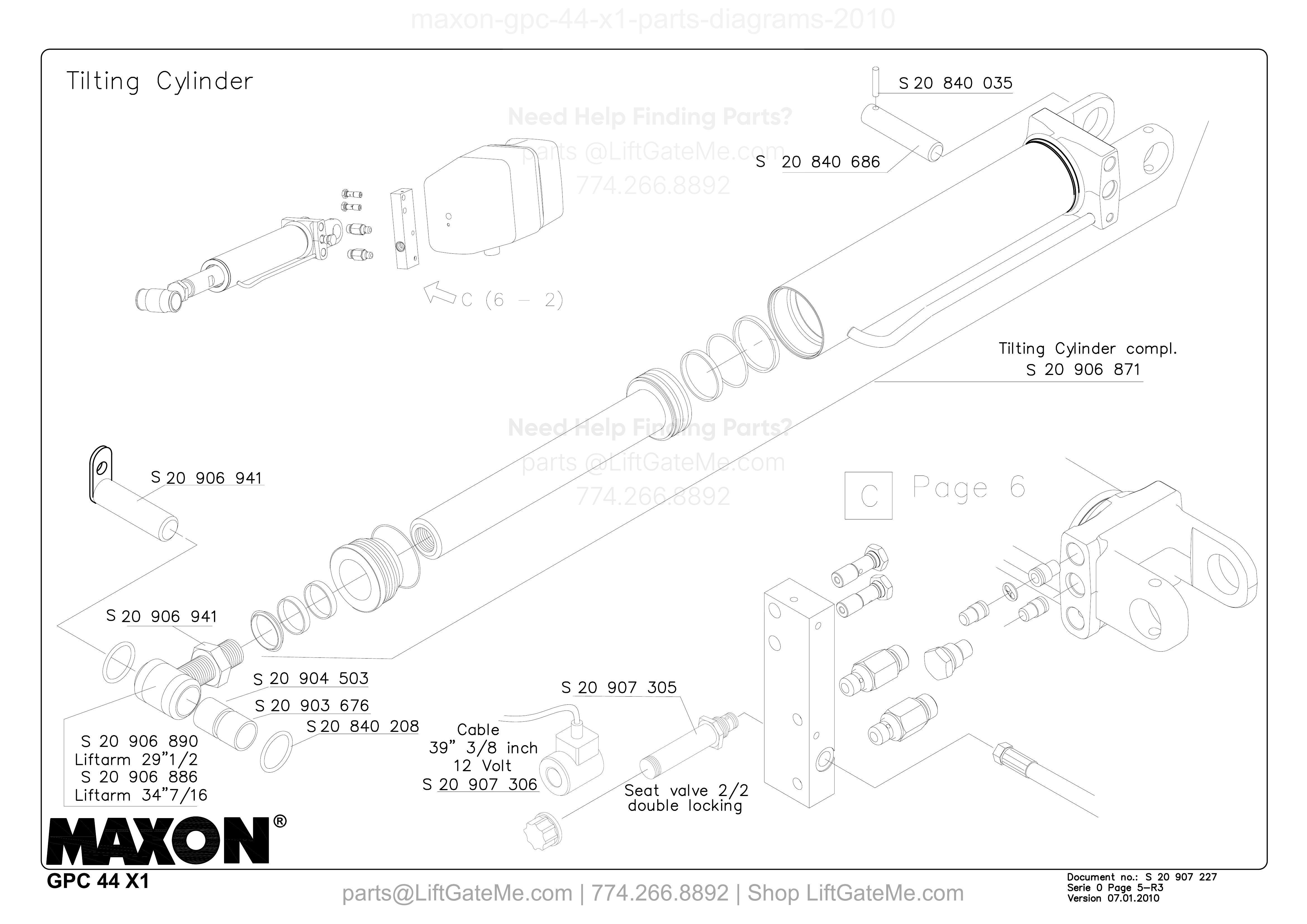 Tilting Cylinder diagram