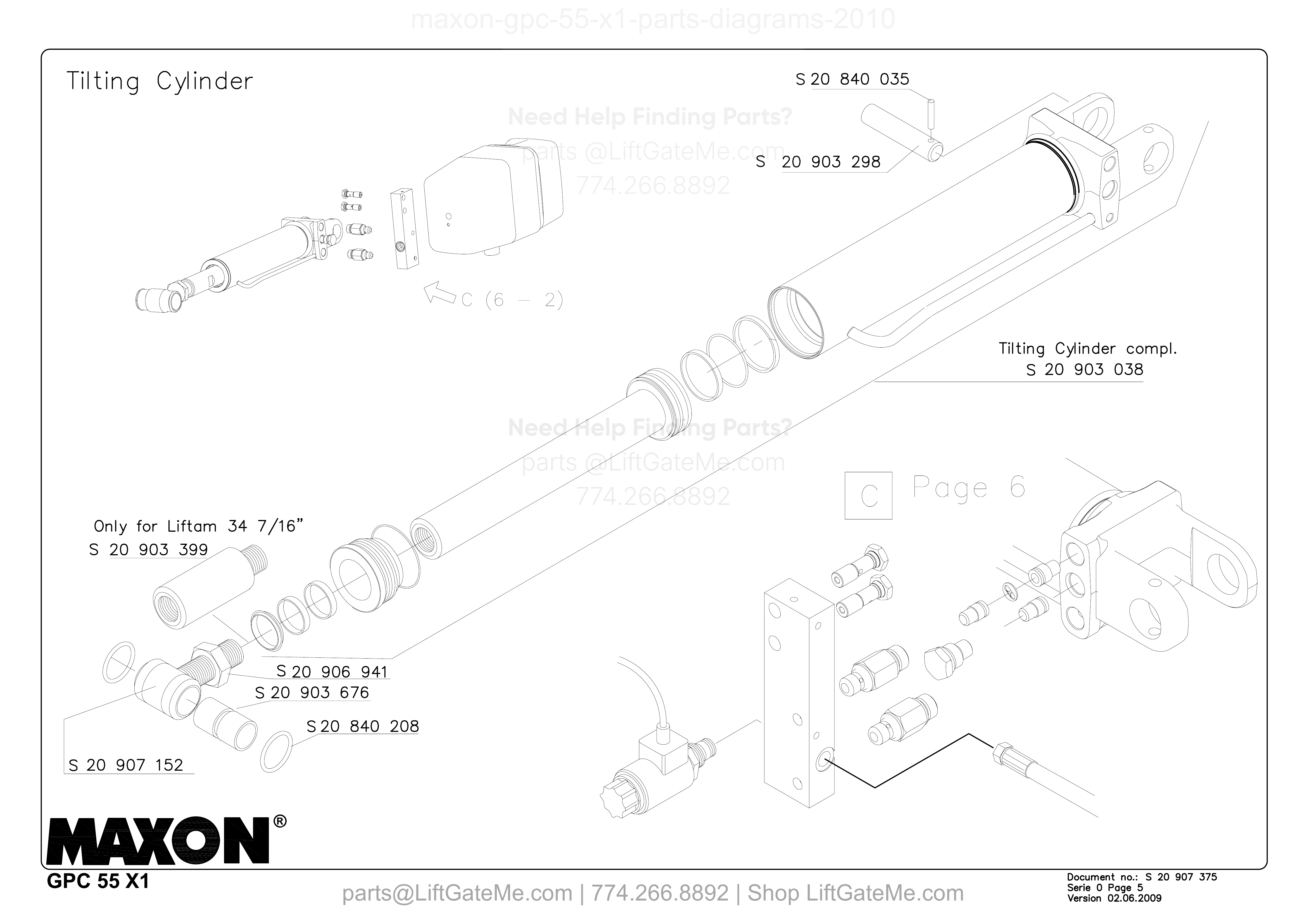Tilting Cylinder diagram