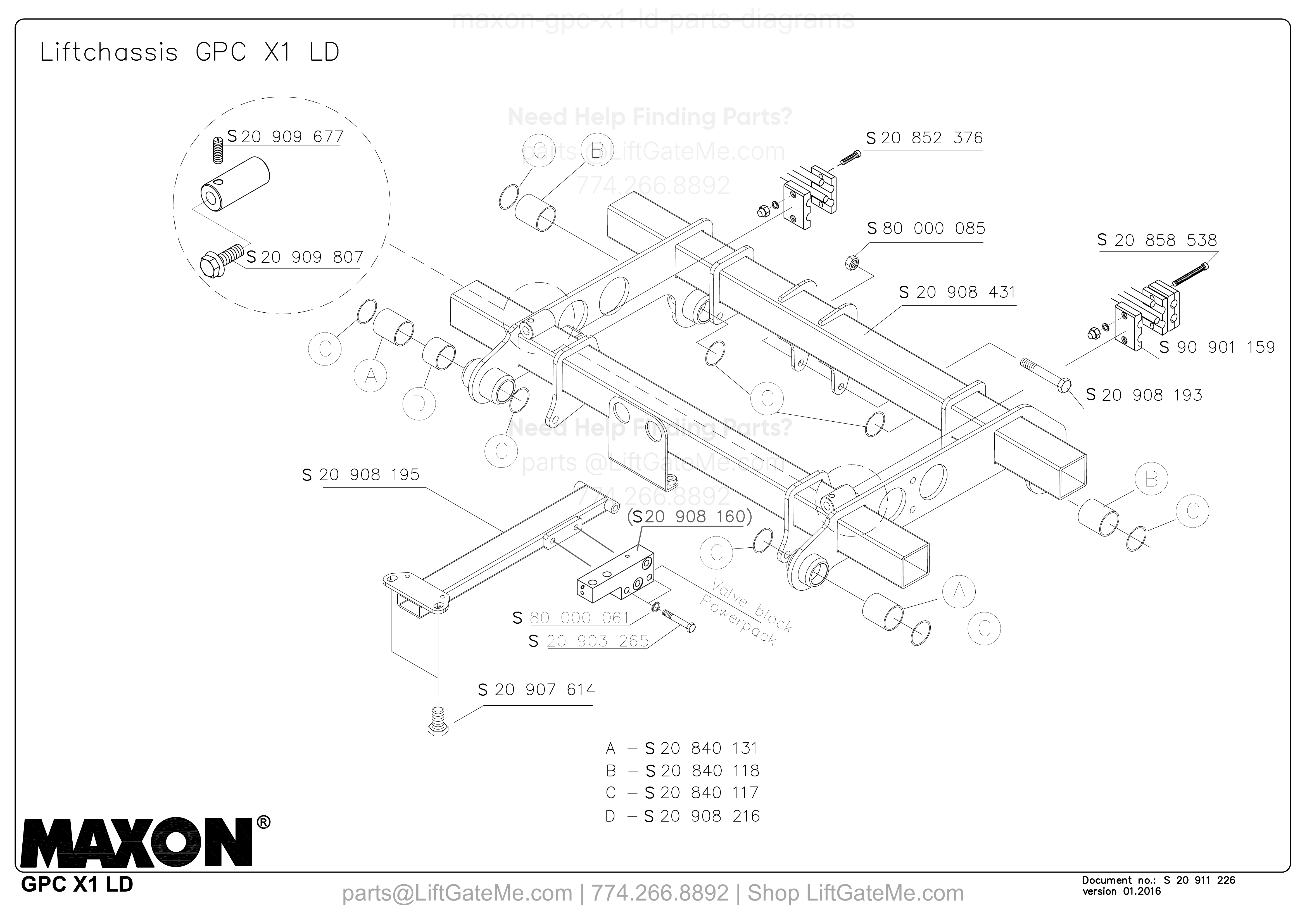 Liftchassis GPC X1 LD diagram