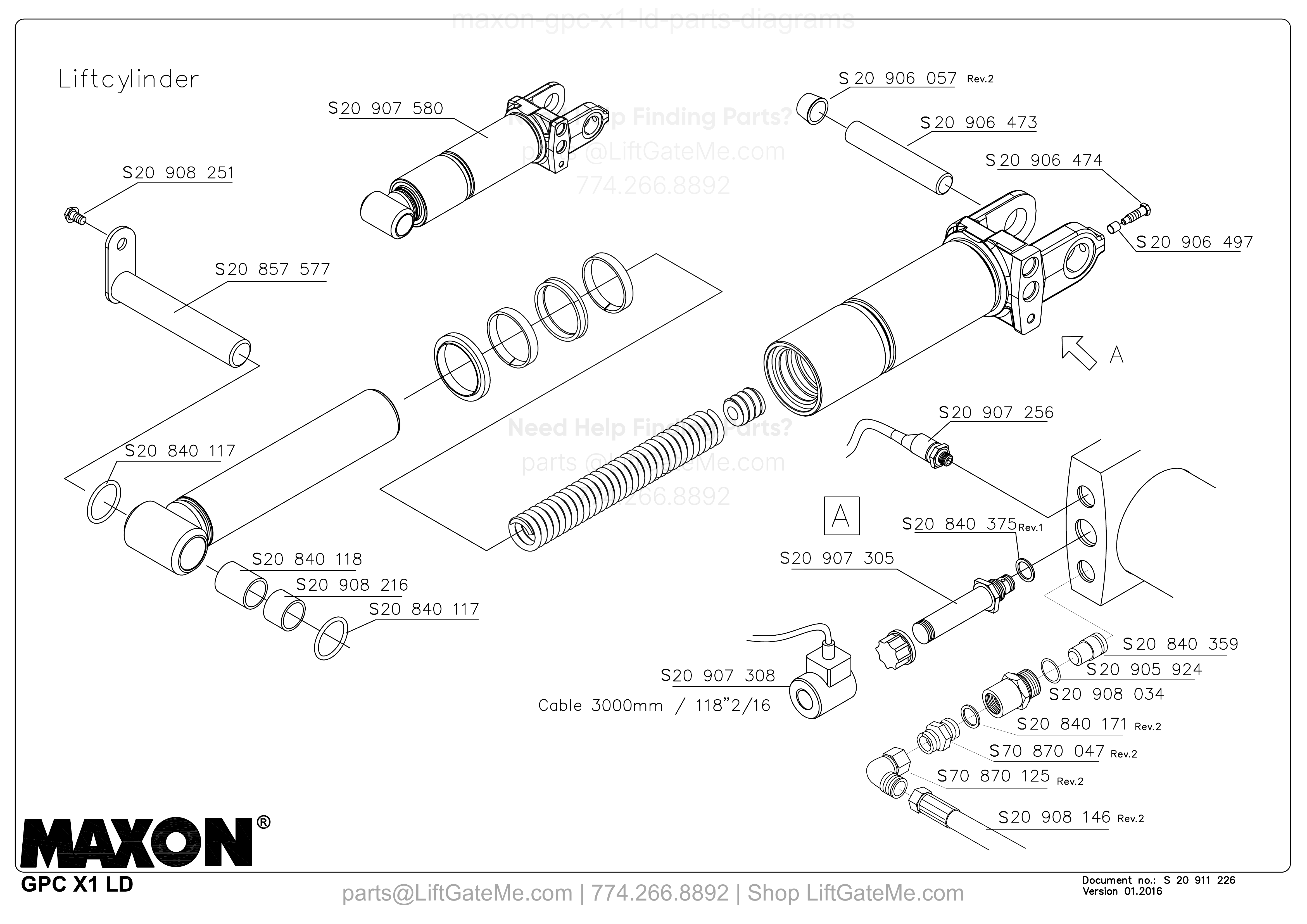 Liftcylinder diagram