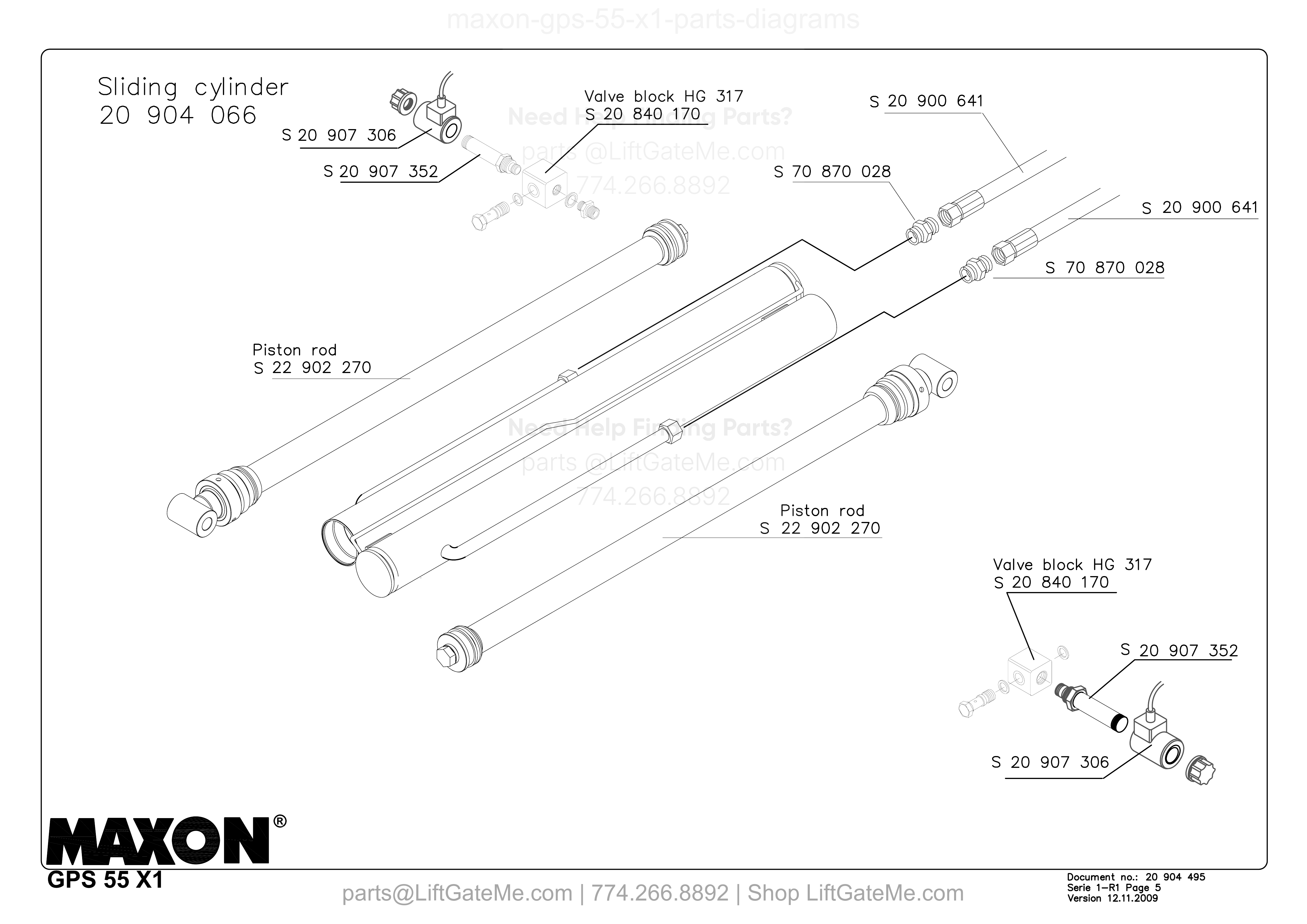 Sliding cylinder diagram
