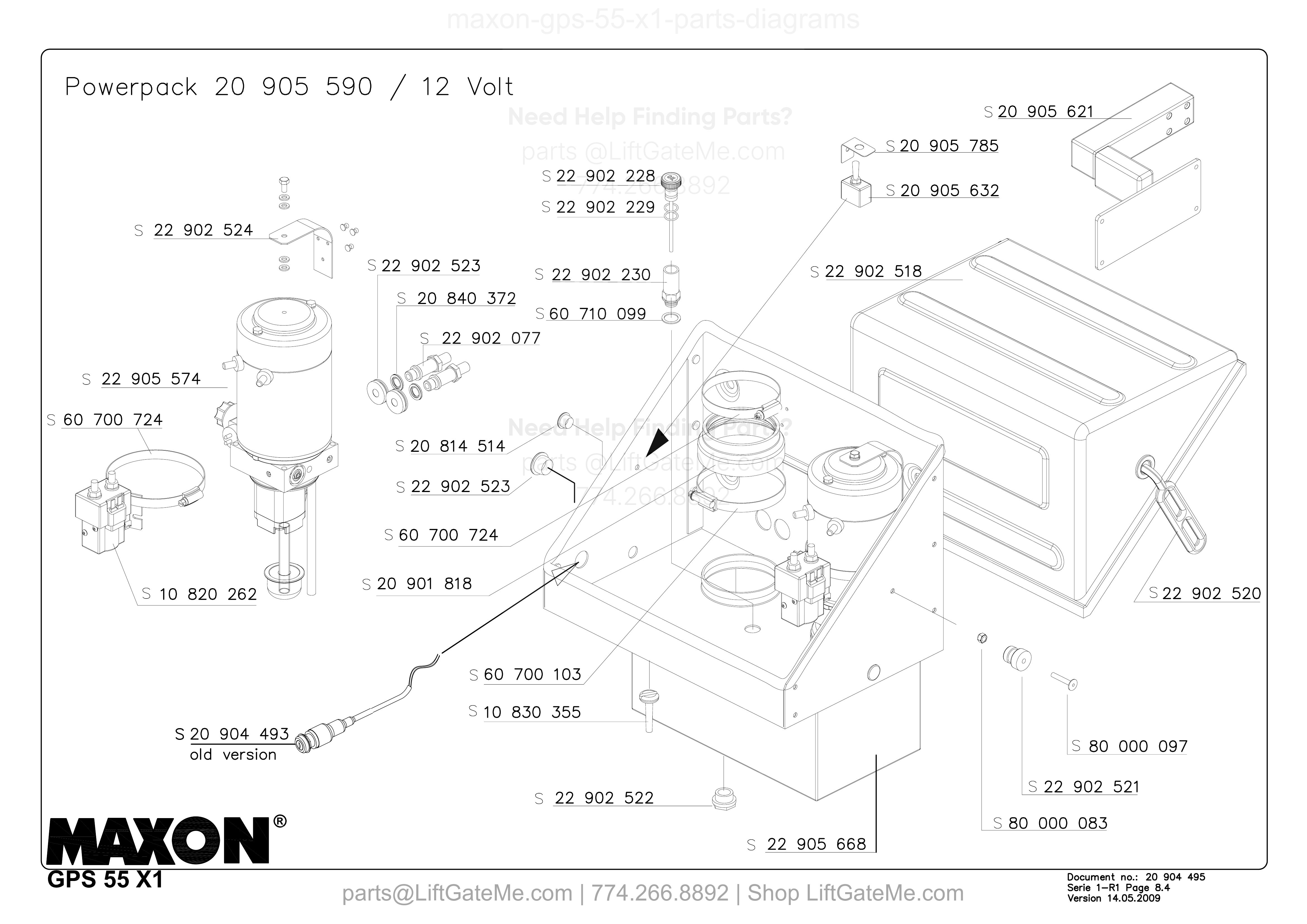 Powerpack 20 905 590 / 12 Volt diagram