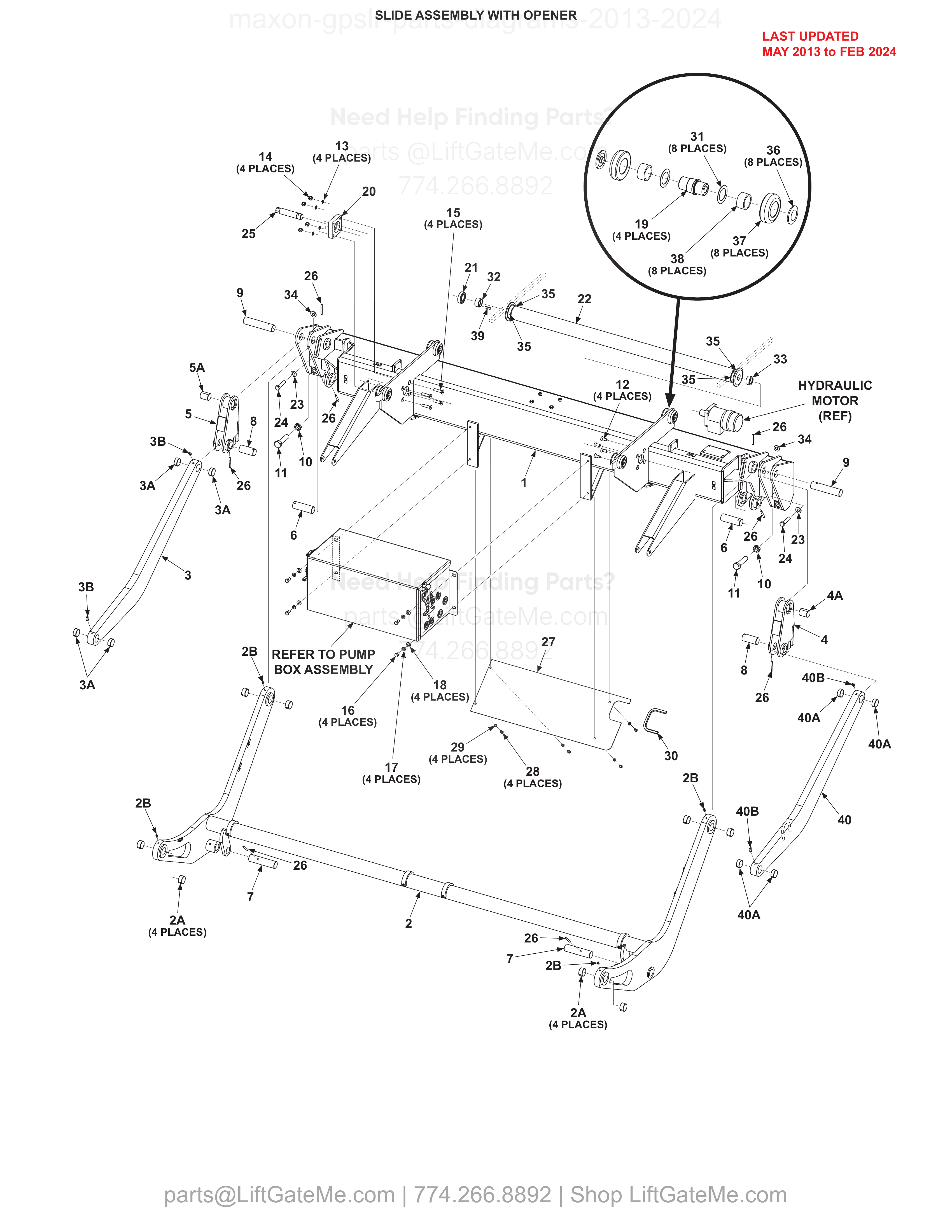 SLIDE ASSEMBLY WITH OPENER diagram