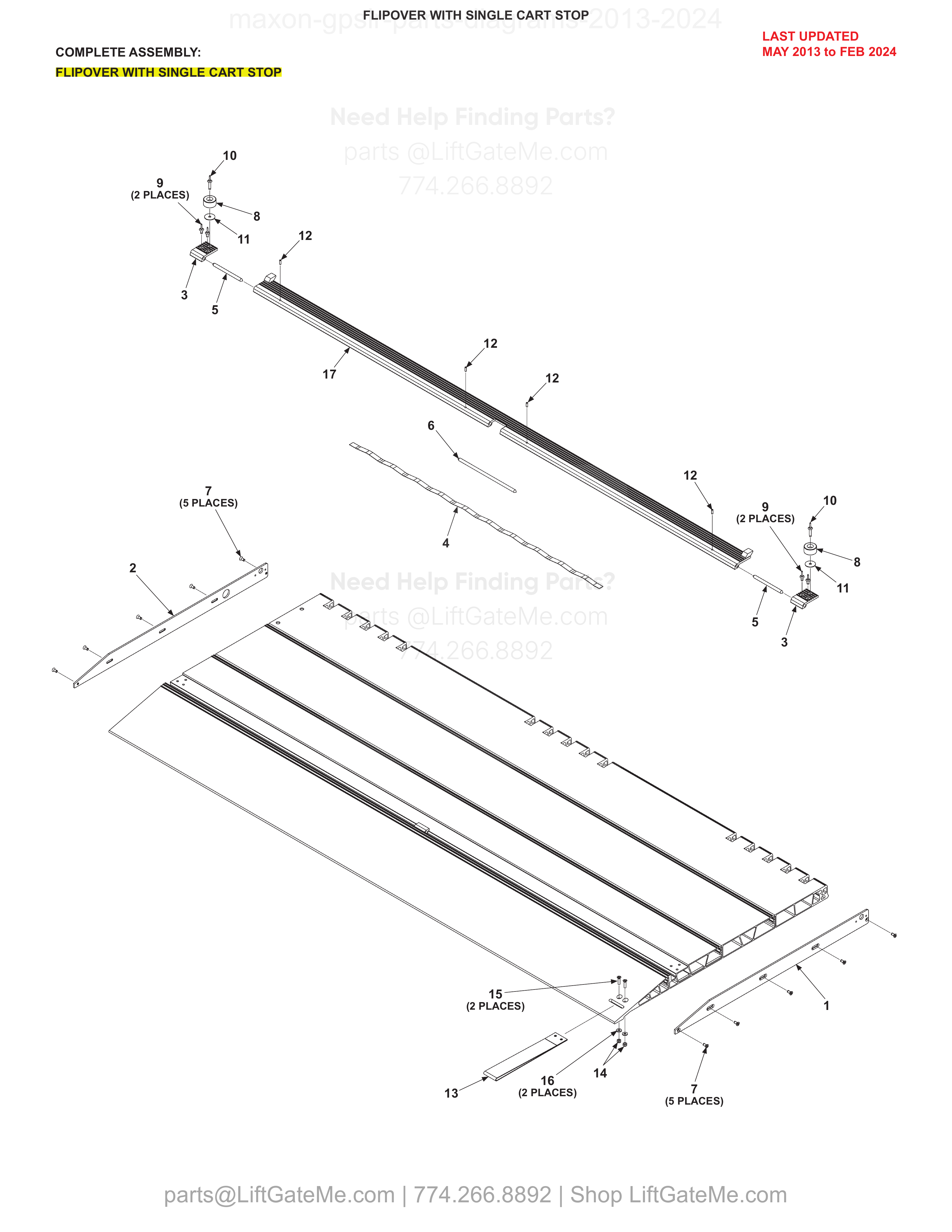 Flipover with Single Cart Stop diagram