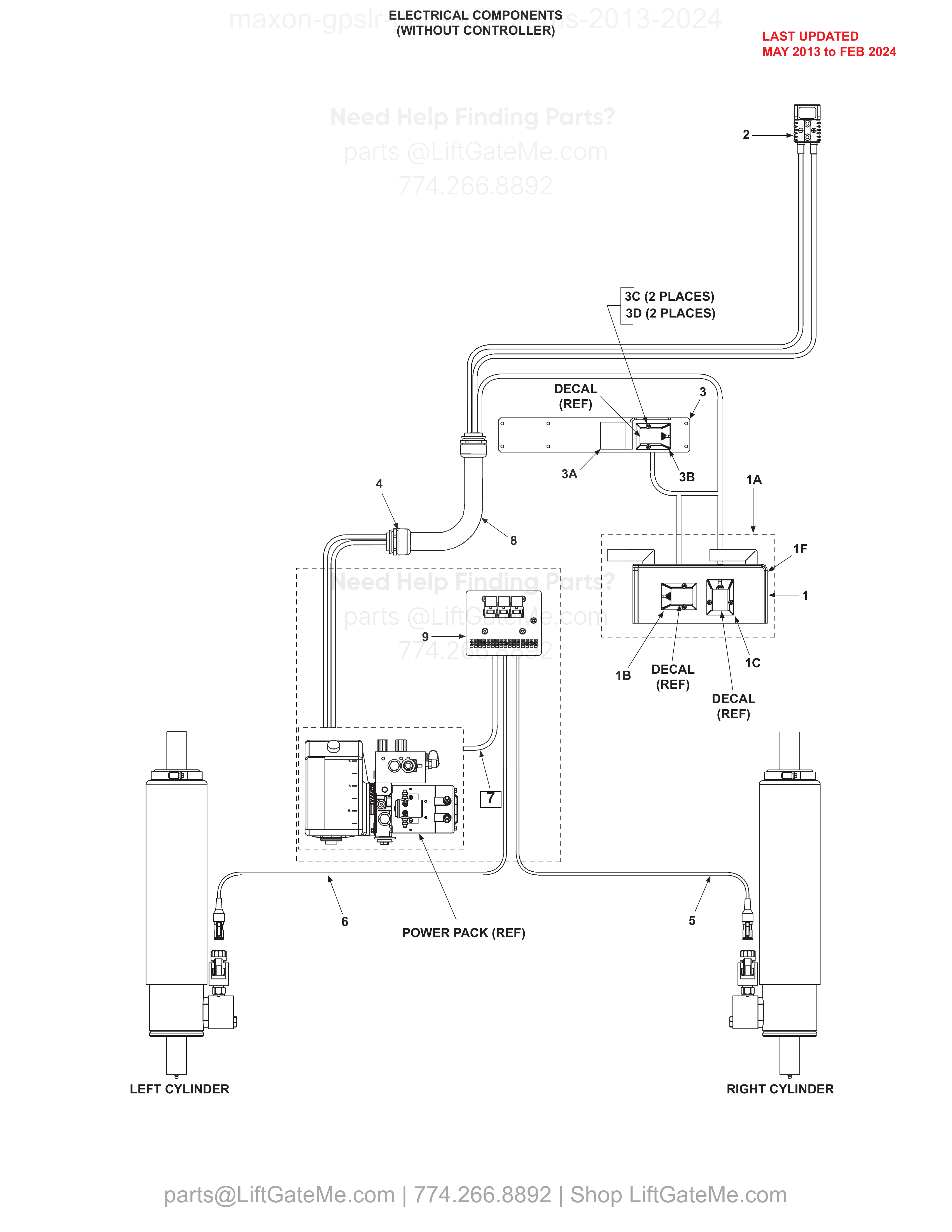 ELECTRICAL COMPONENTS (WITHOUT CONTROLLER) diagram