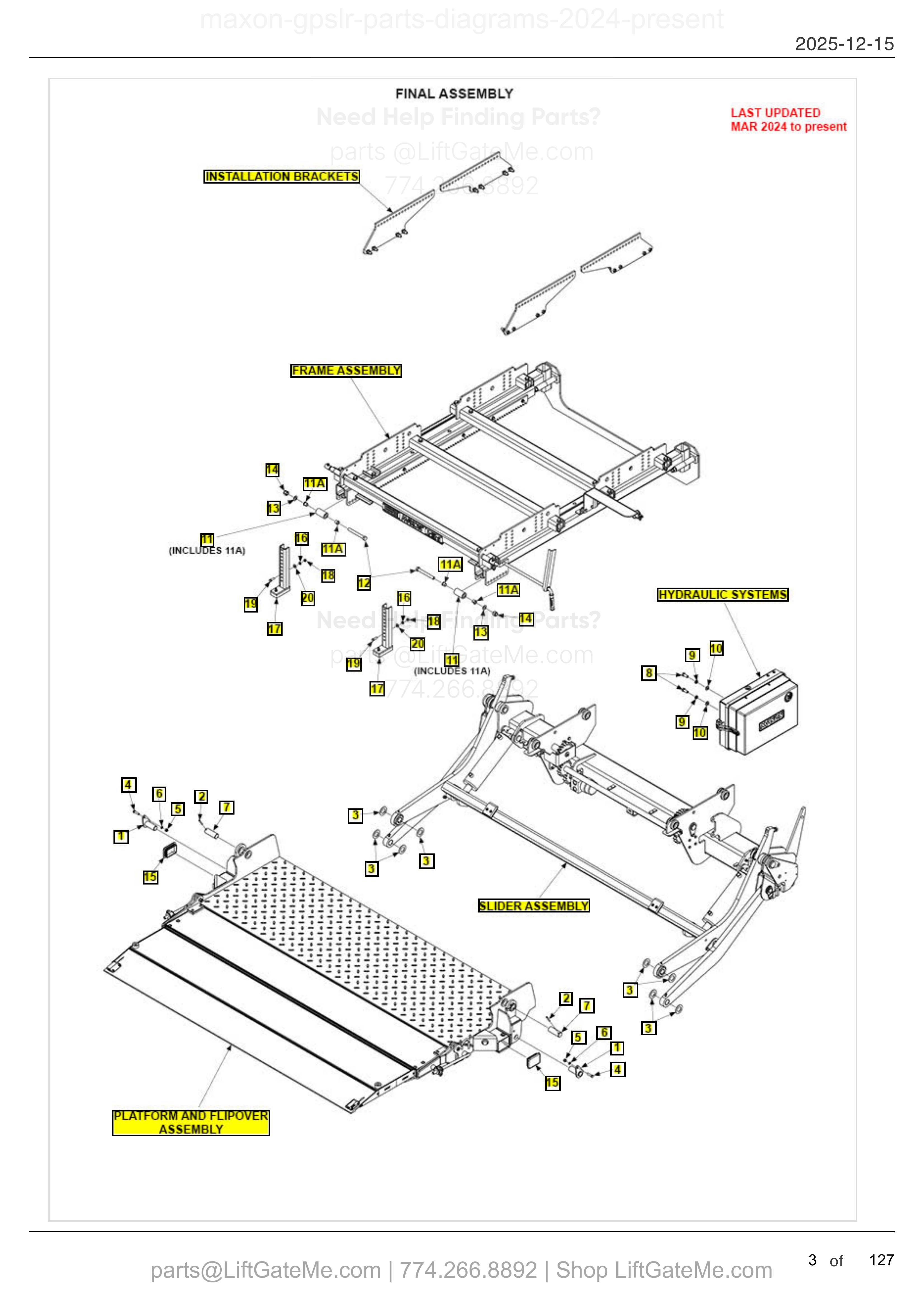 FINAL ASSEMBLY — MAR 2024 to present diagram