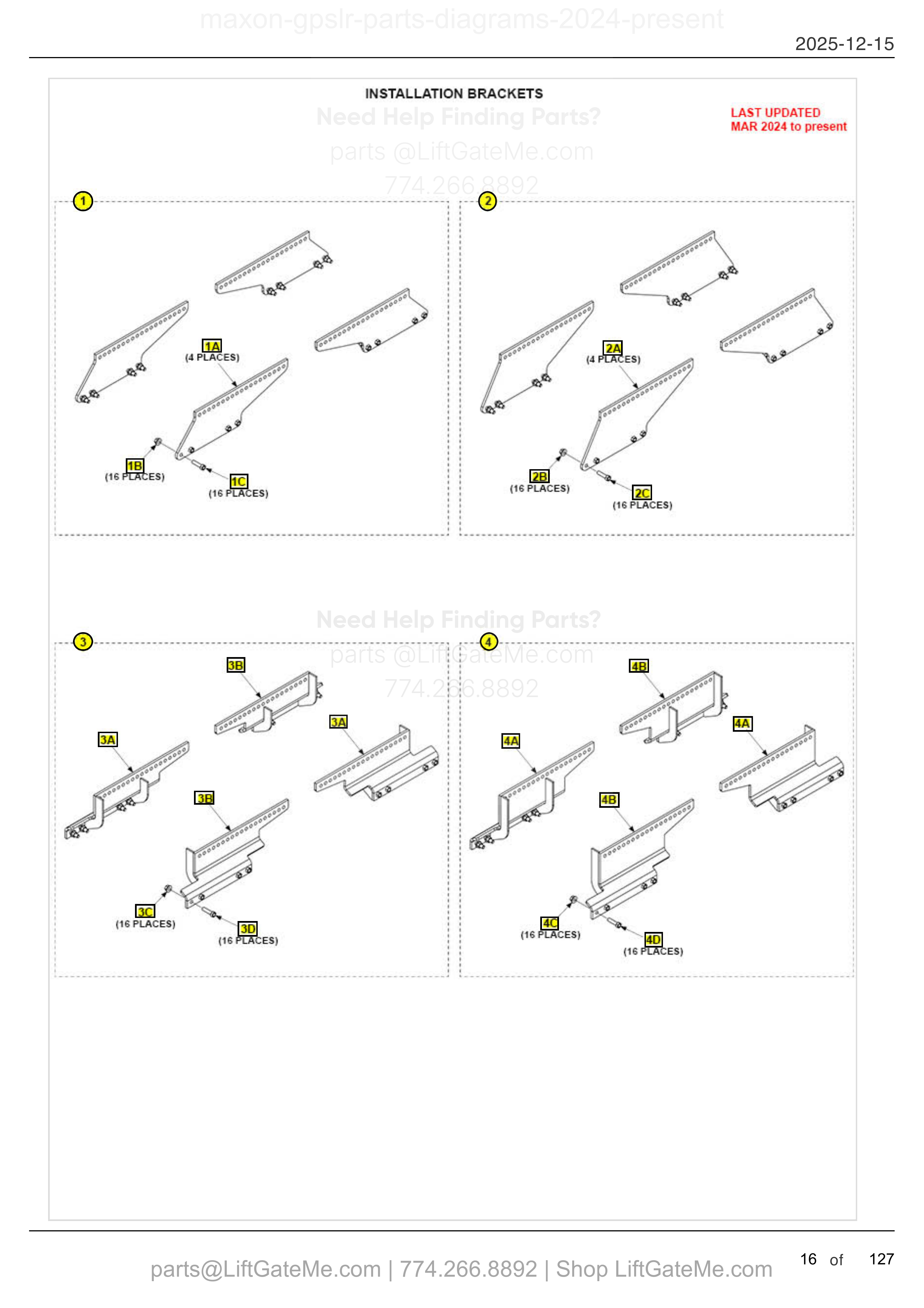INSTALLATION BRACKETS — MAR 2024 to present diagram
