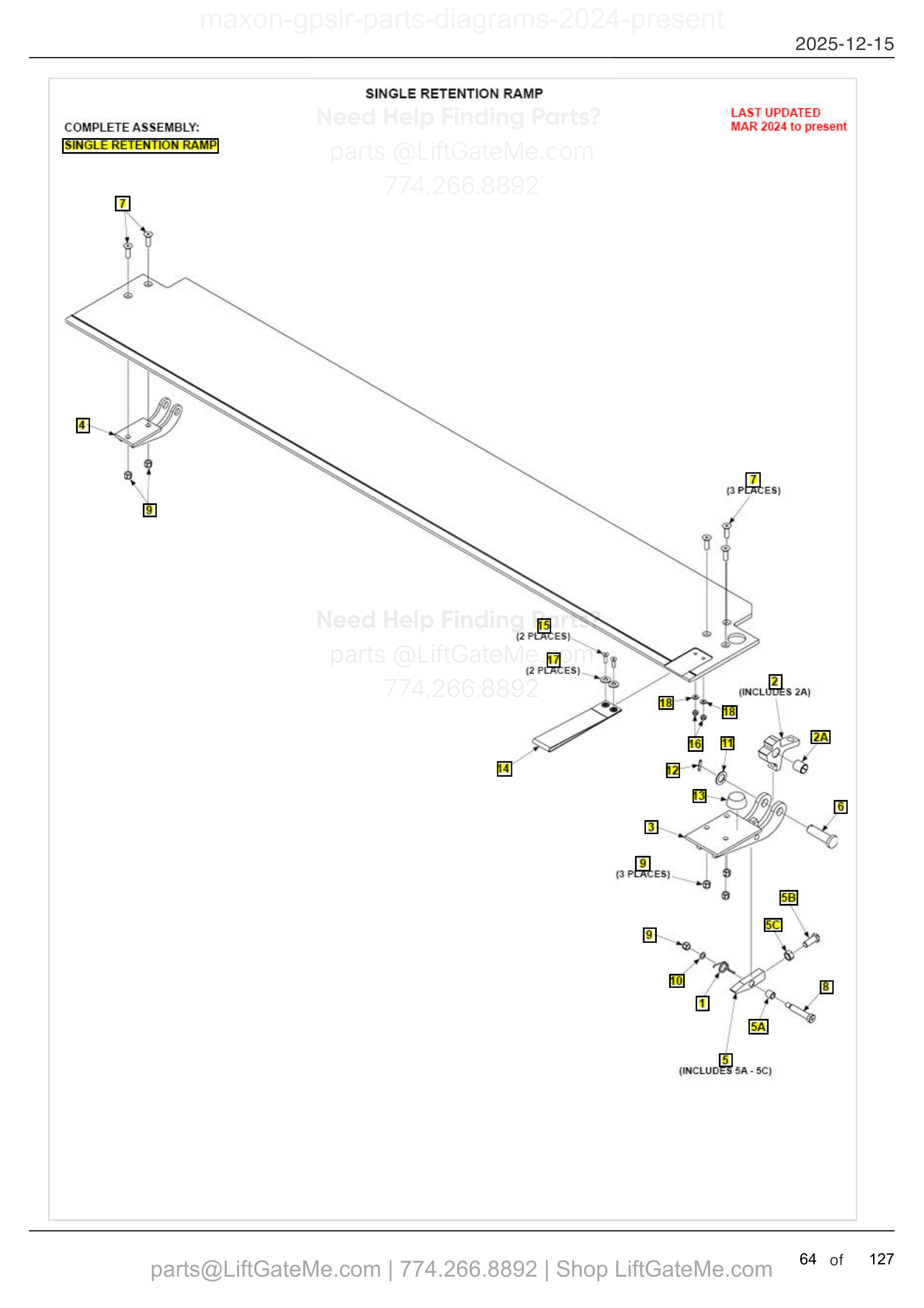 Single Retention Ramp — Mar 2024 to present diagram