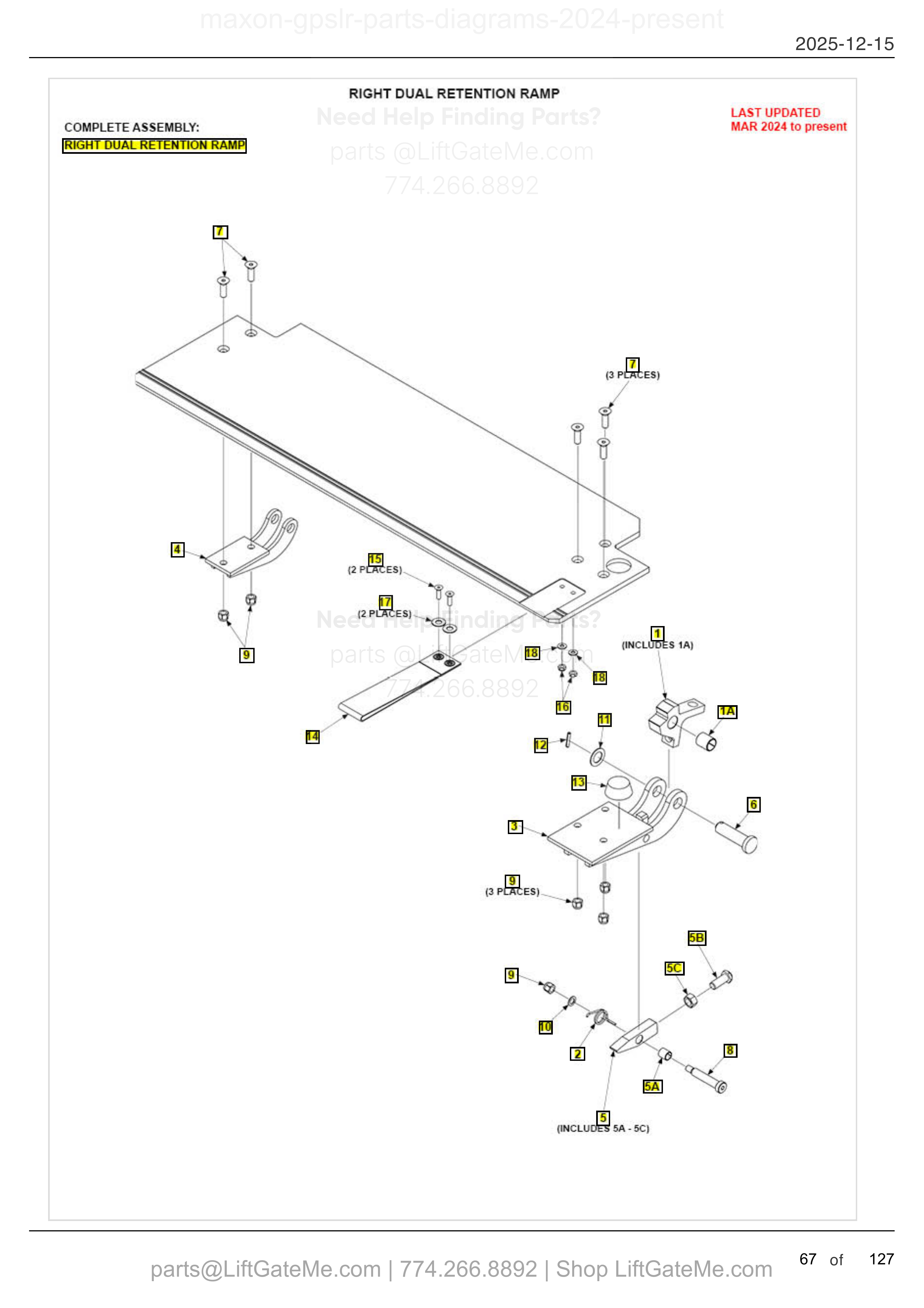 RIGHT DUAL RETENTION RAMP — MAR 2024 to present diagram