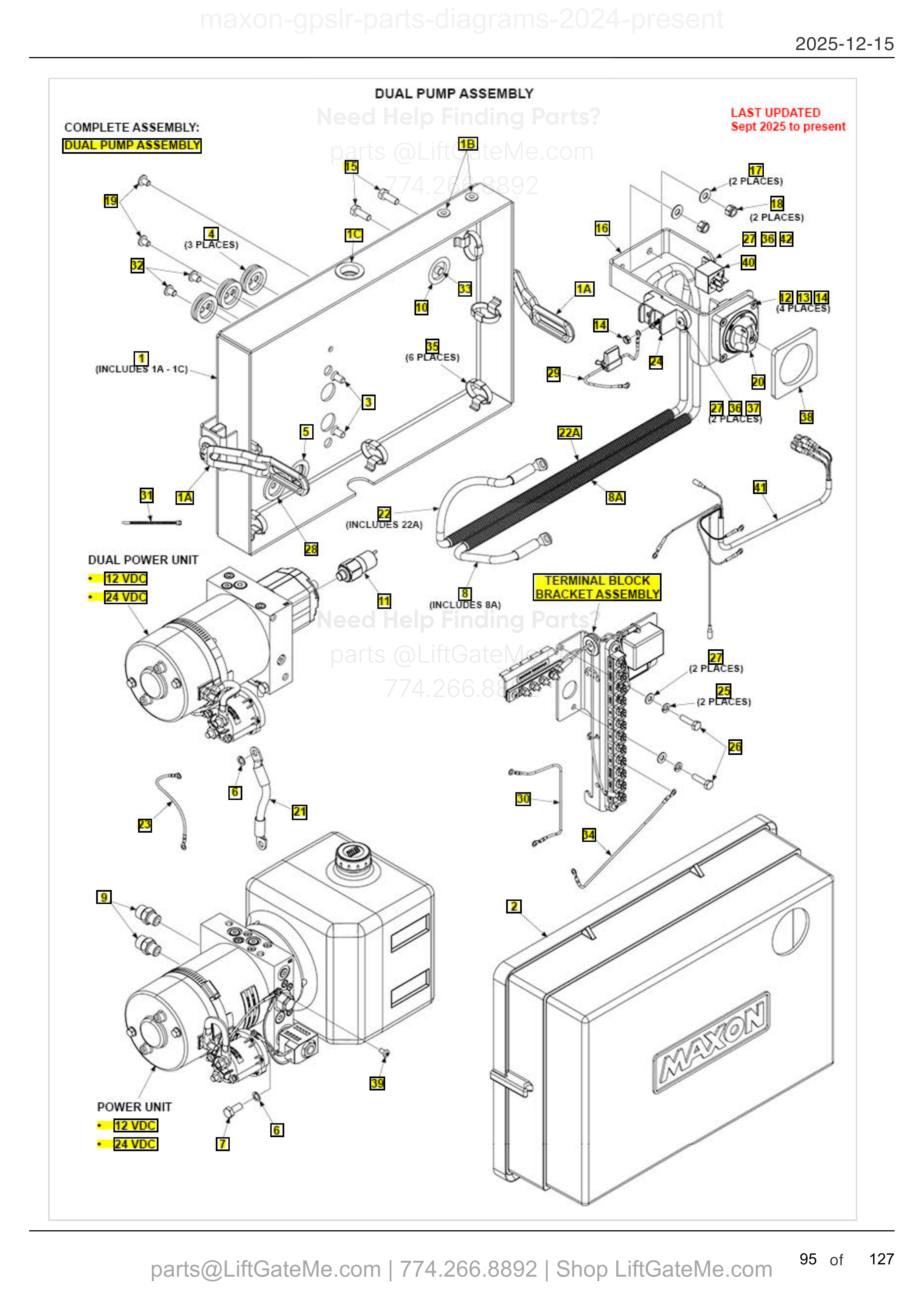 Dual Pump Assembly — Sept 2025 to present diagram