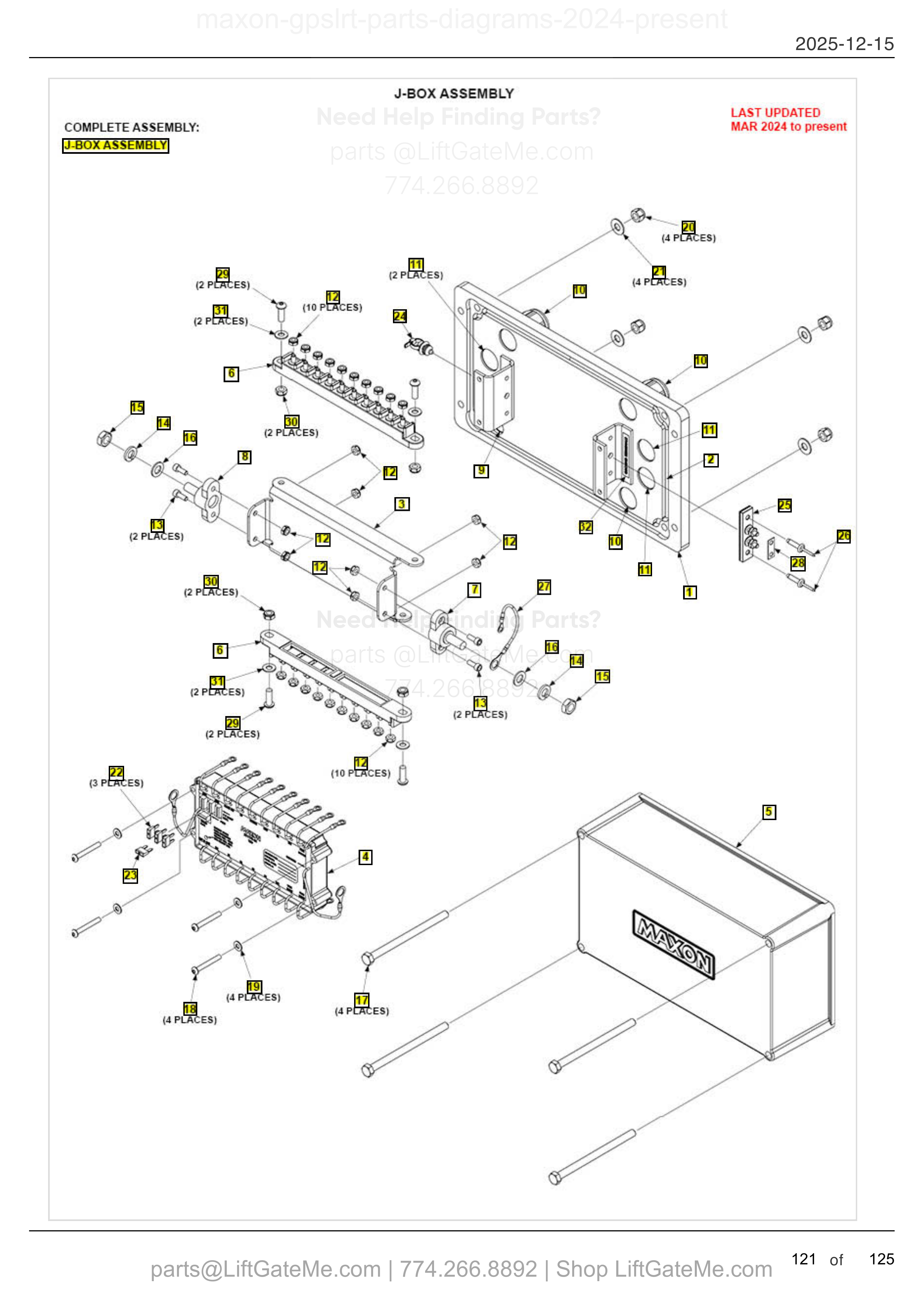 J-BOX ASSEMBLY — MAR 2024 to present diagram
