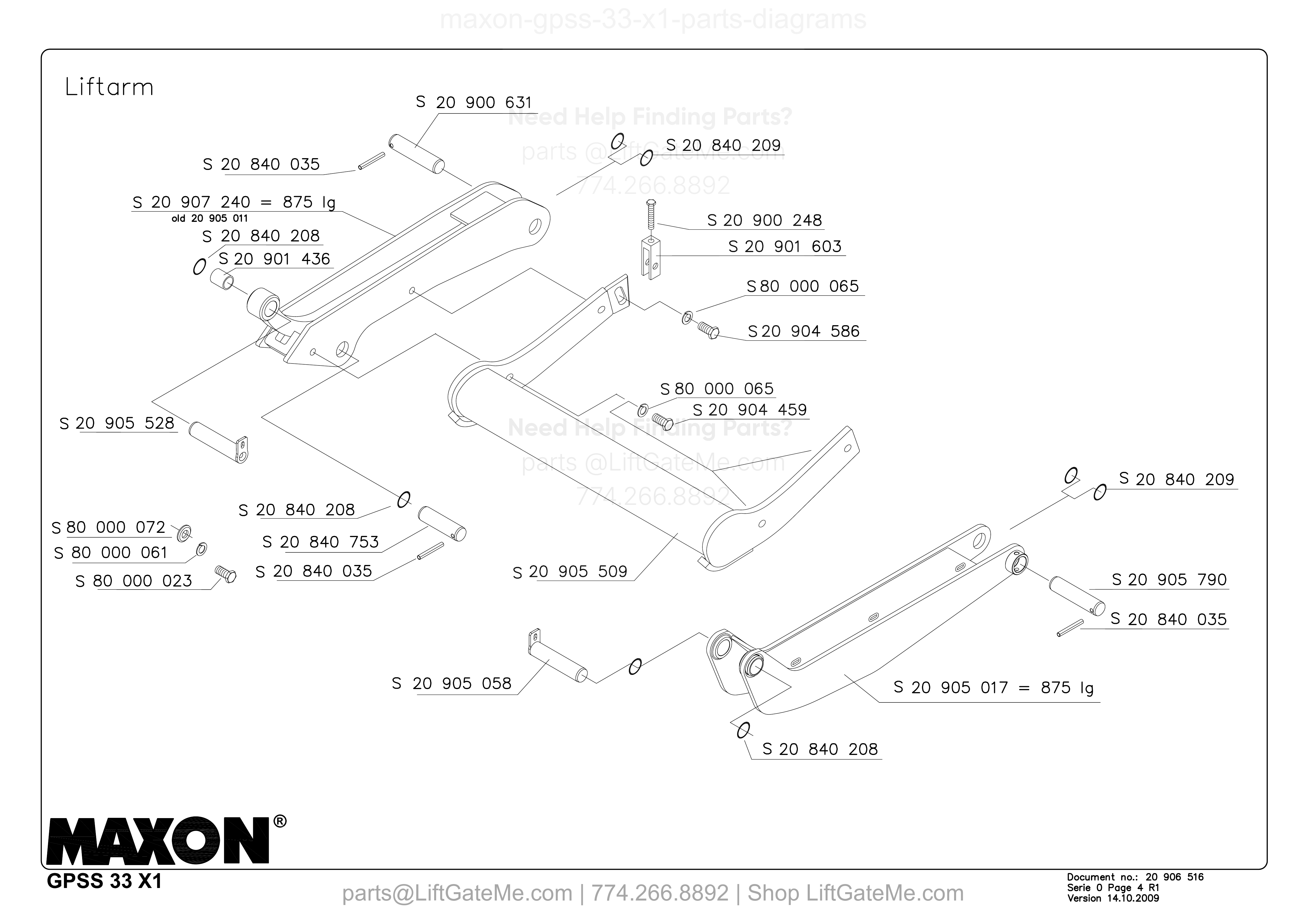 Liftarm diagram