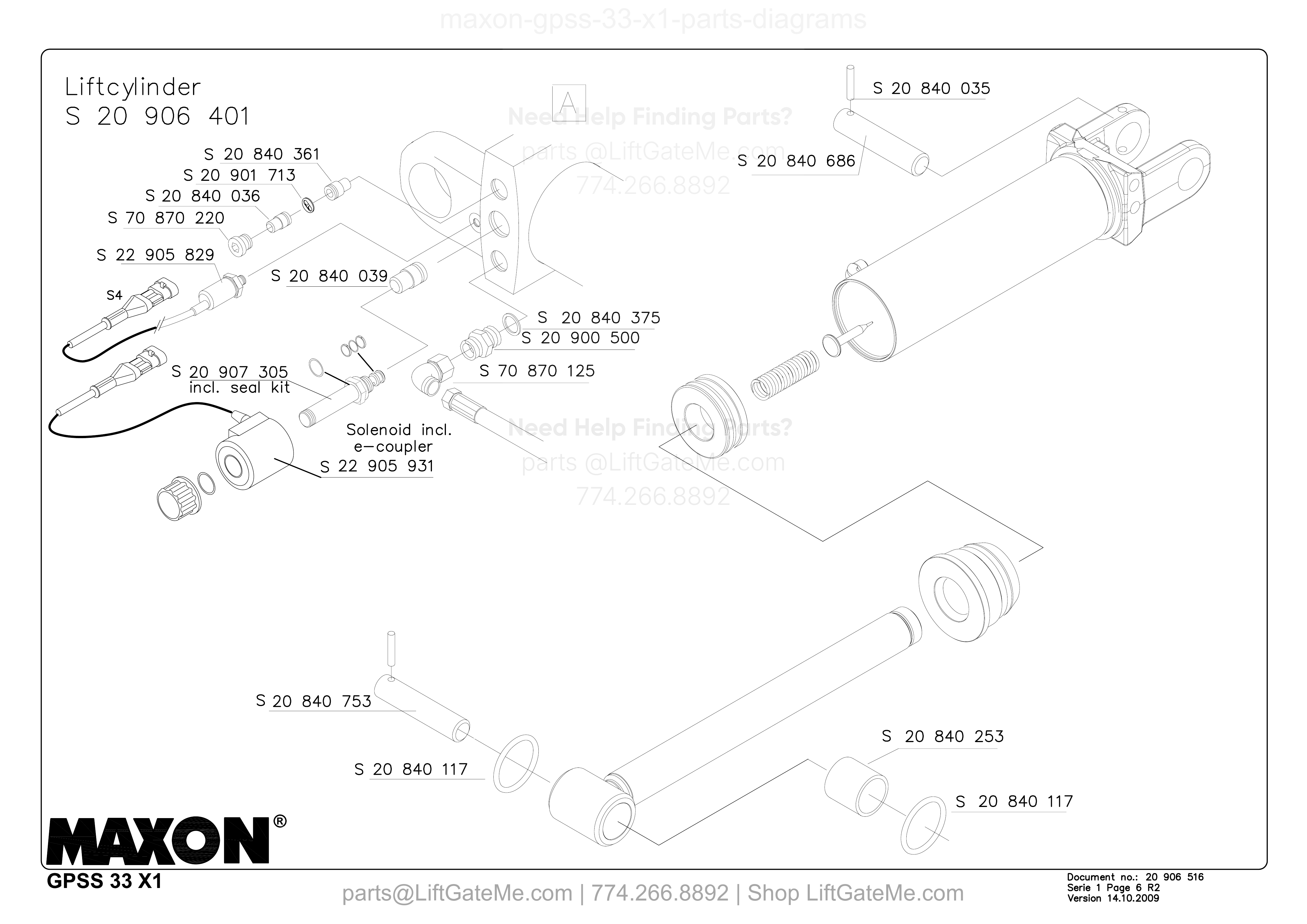 Liftcylinder diagram