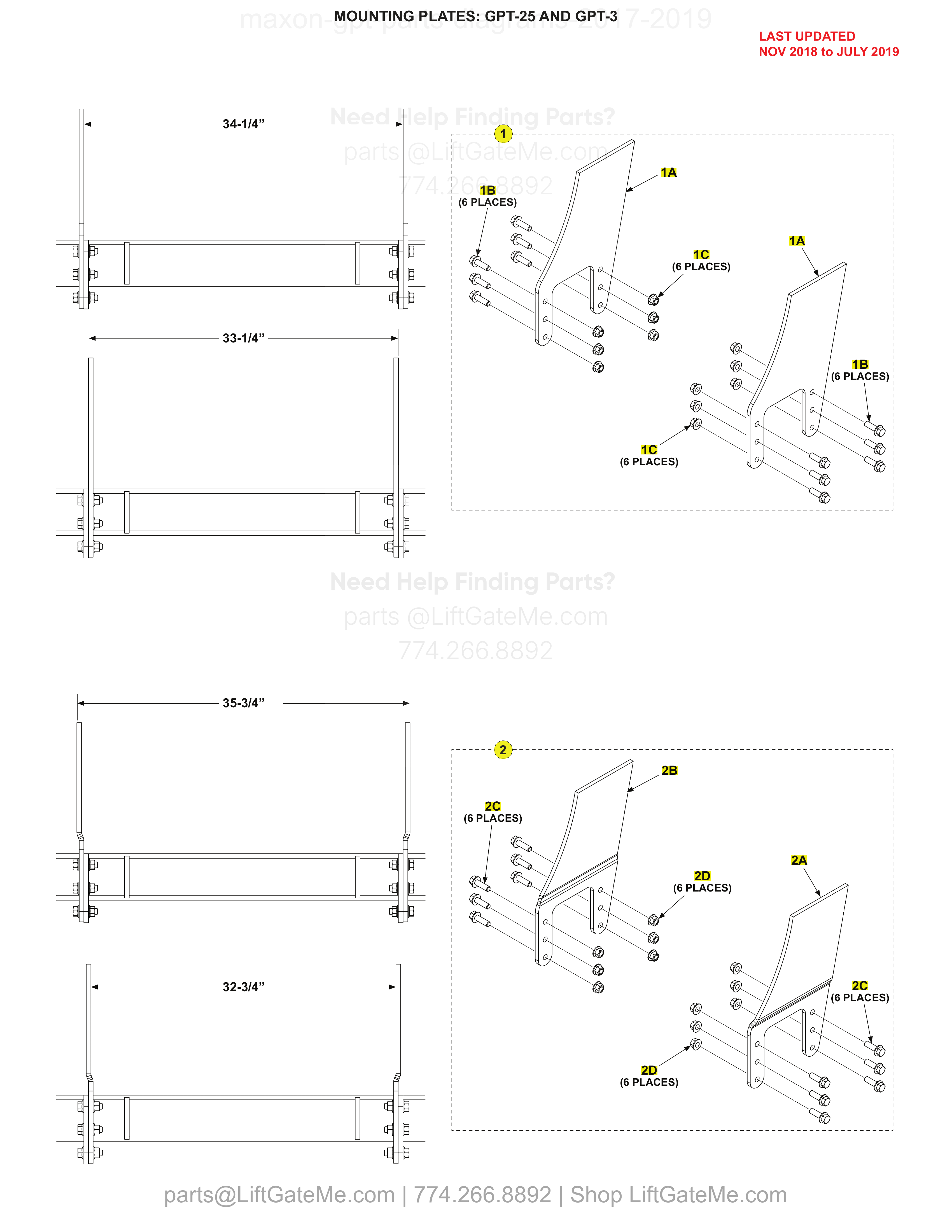 MOUNTING PLATES: GPT-25 AND GPT-3 diagram