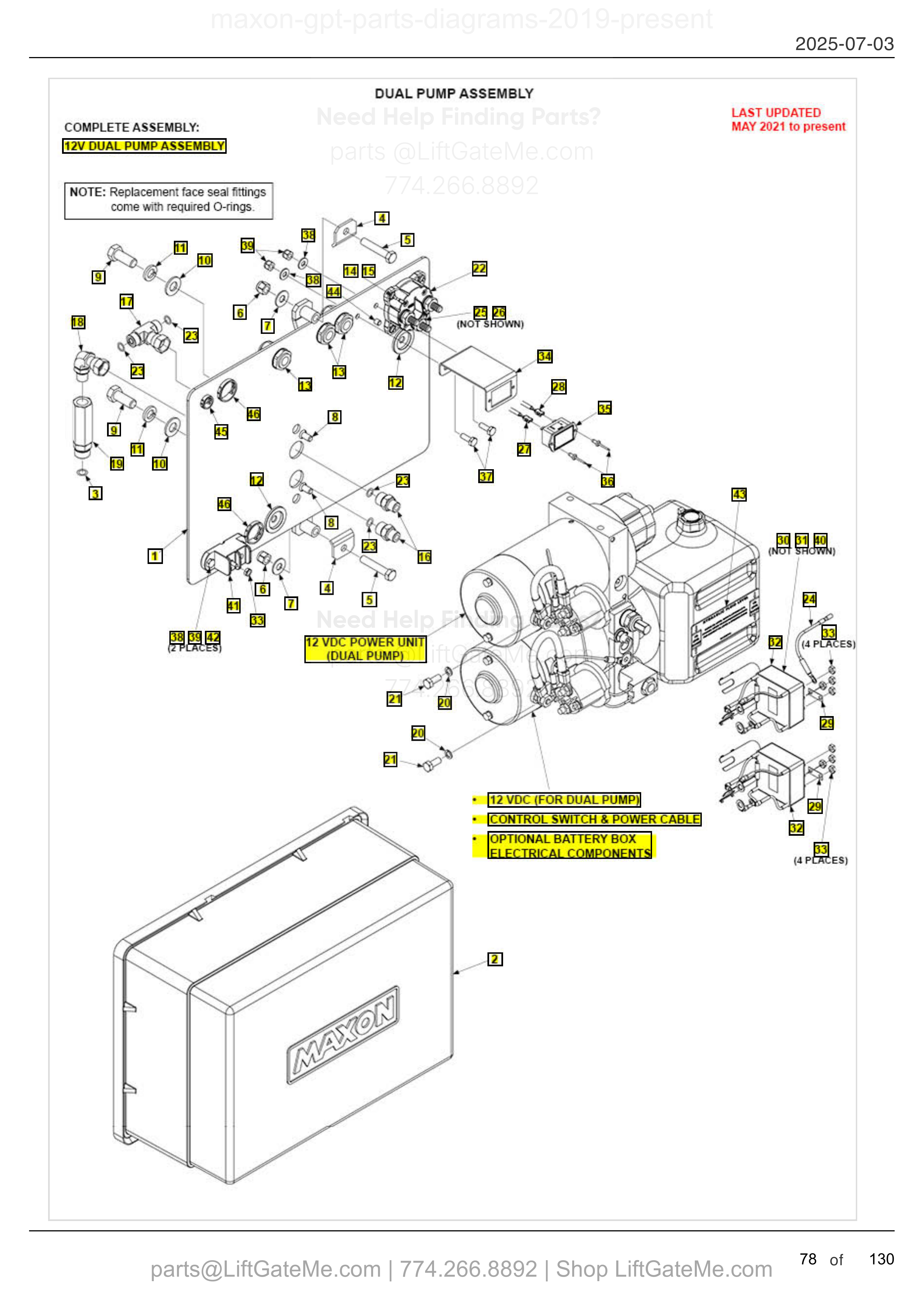 DUAL PUMP ASSEMBLY diagram