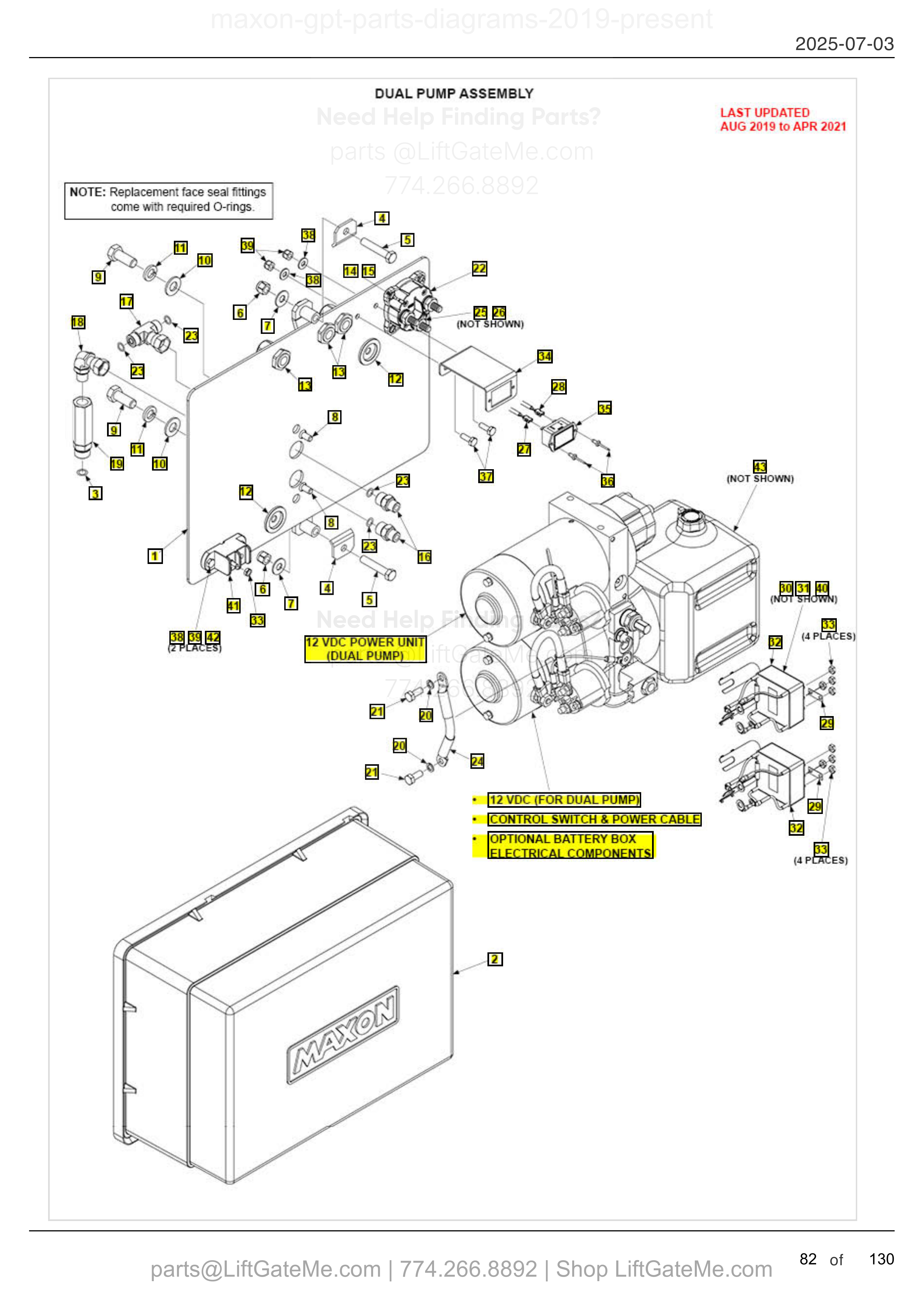 DUAL PUMP ASSEMBLY diagram
