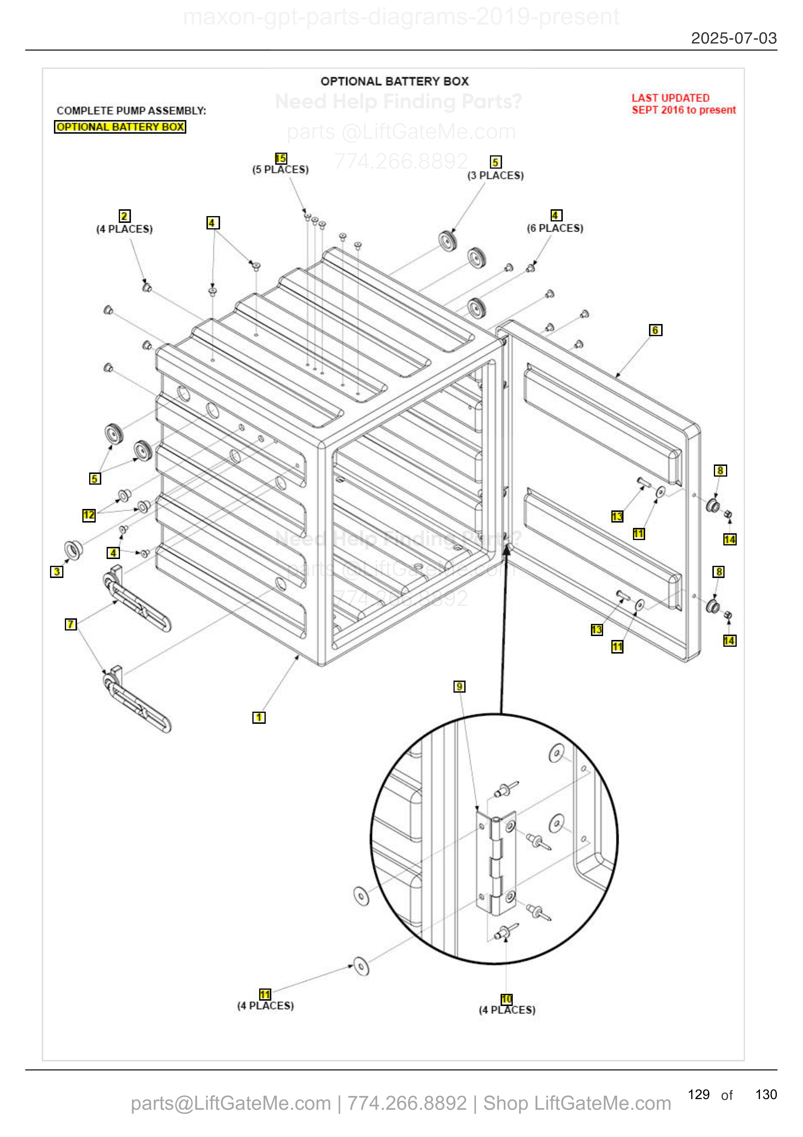 OPTIONAL BATTERY BOX diagram
